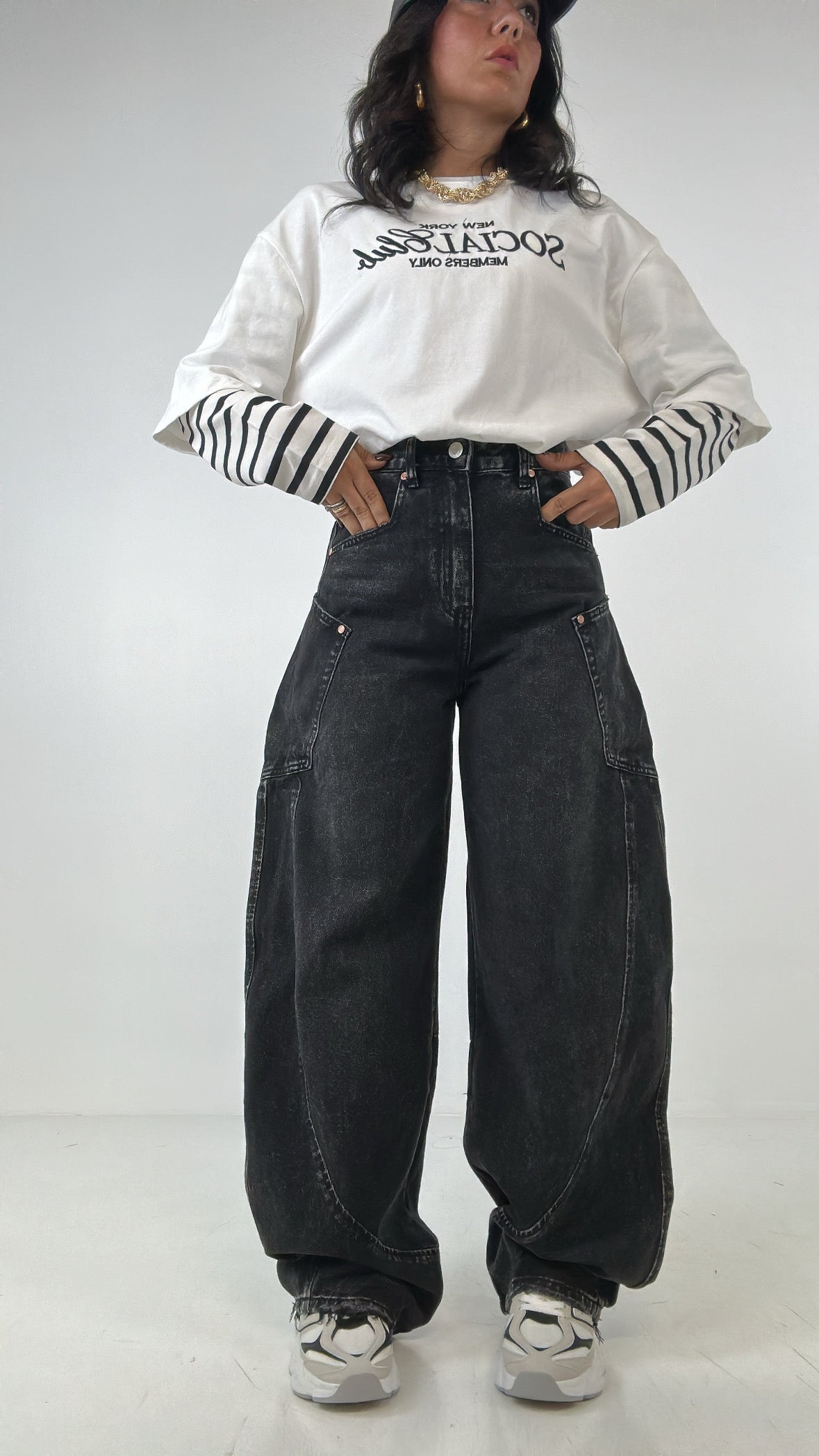 Jeans MEGA BALLON - NERO