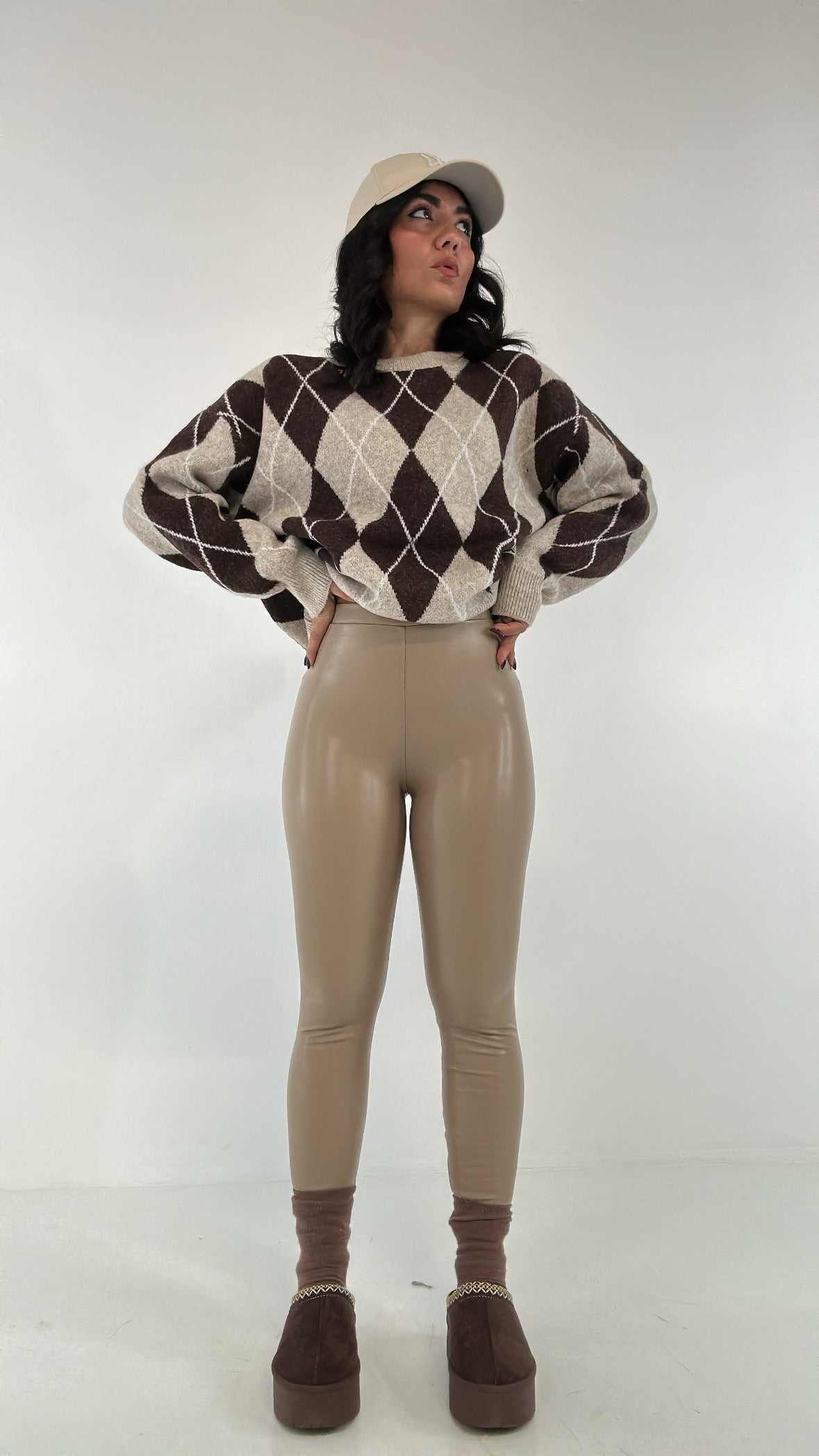 Leggins ECOPELLE - BEIGE
