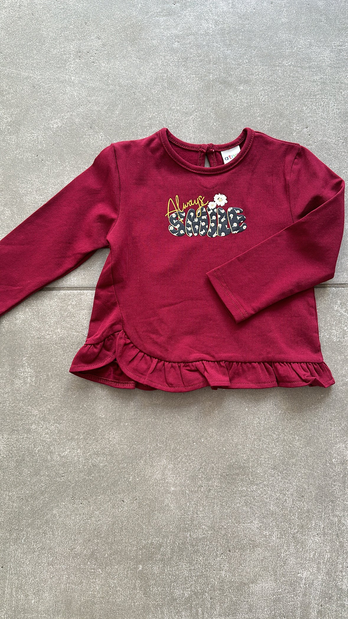 Maglia SMILE 12-35M - BORDEAUX