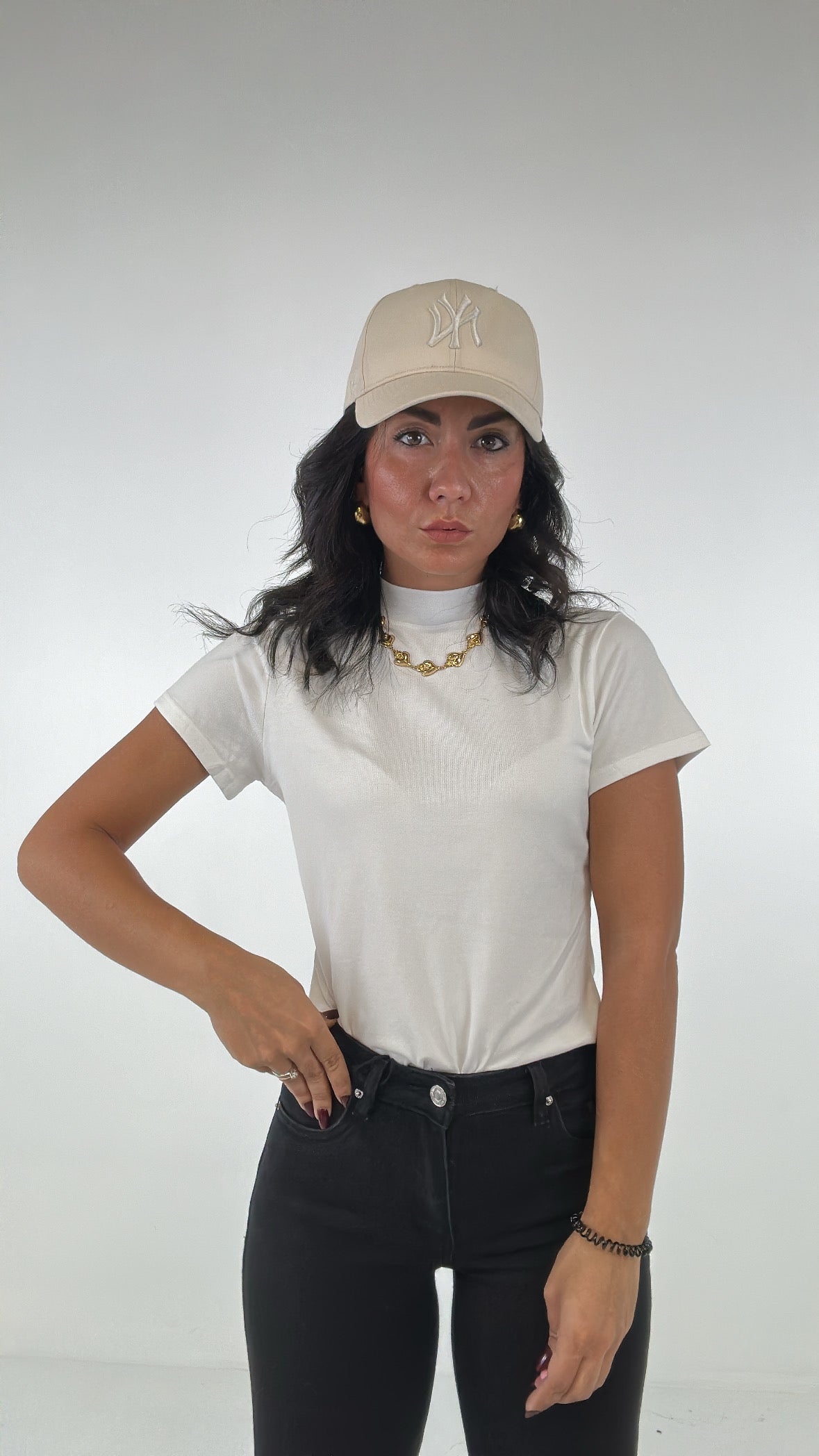 T-shirt MEZZOCOLLO - BIANCO