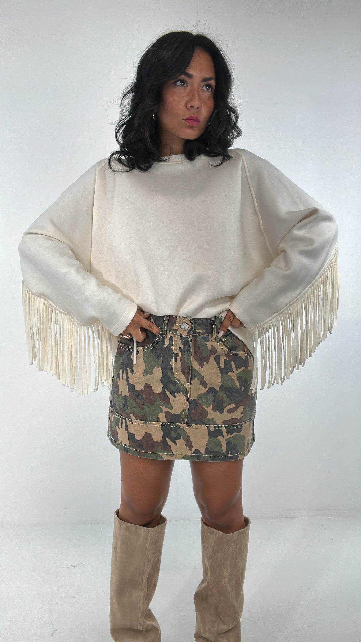 Gonna MILITARE - VERDE MILITARE