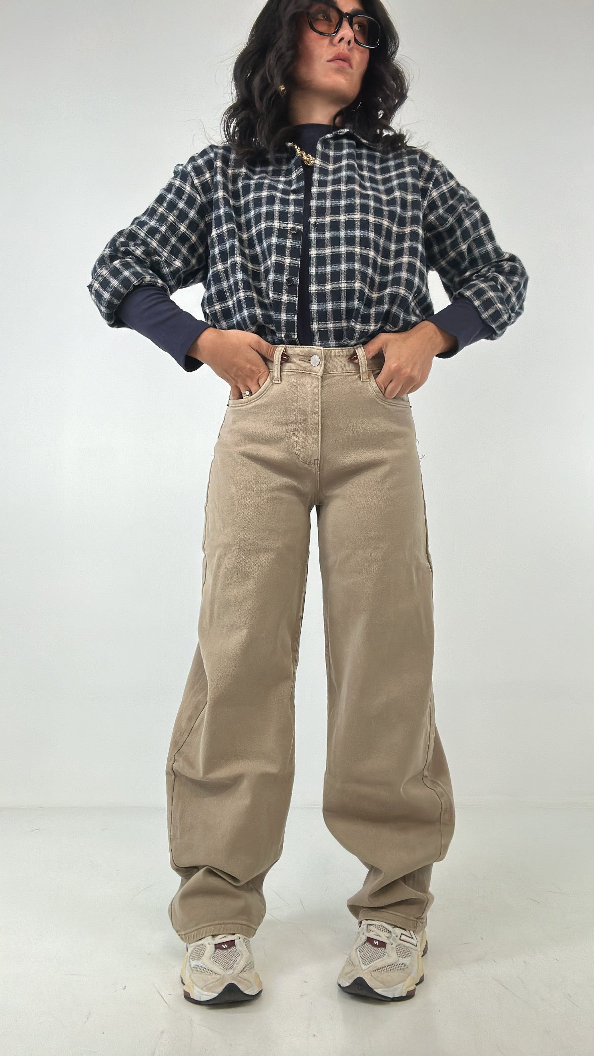Jeans BAGGY COLOR - BEIGE