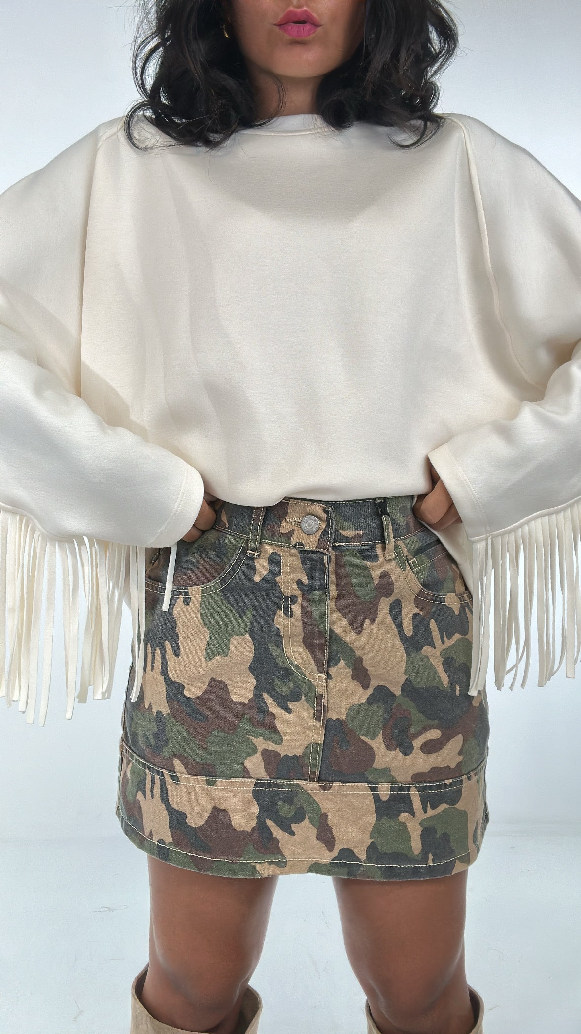 Gonna MILITARE - VERDE MILITARE