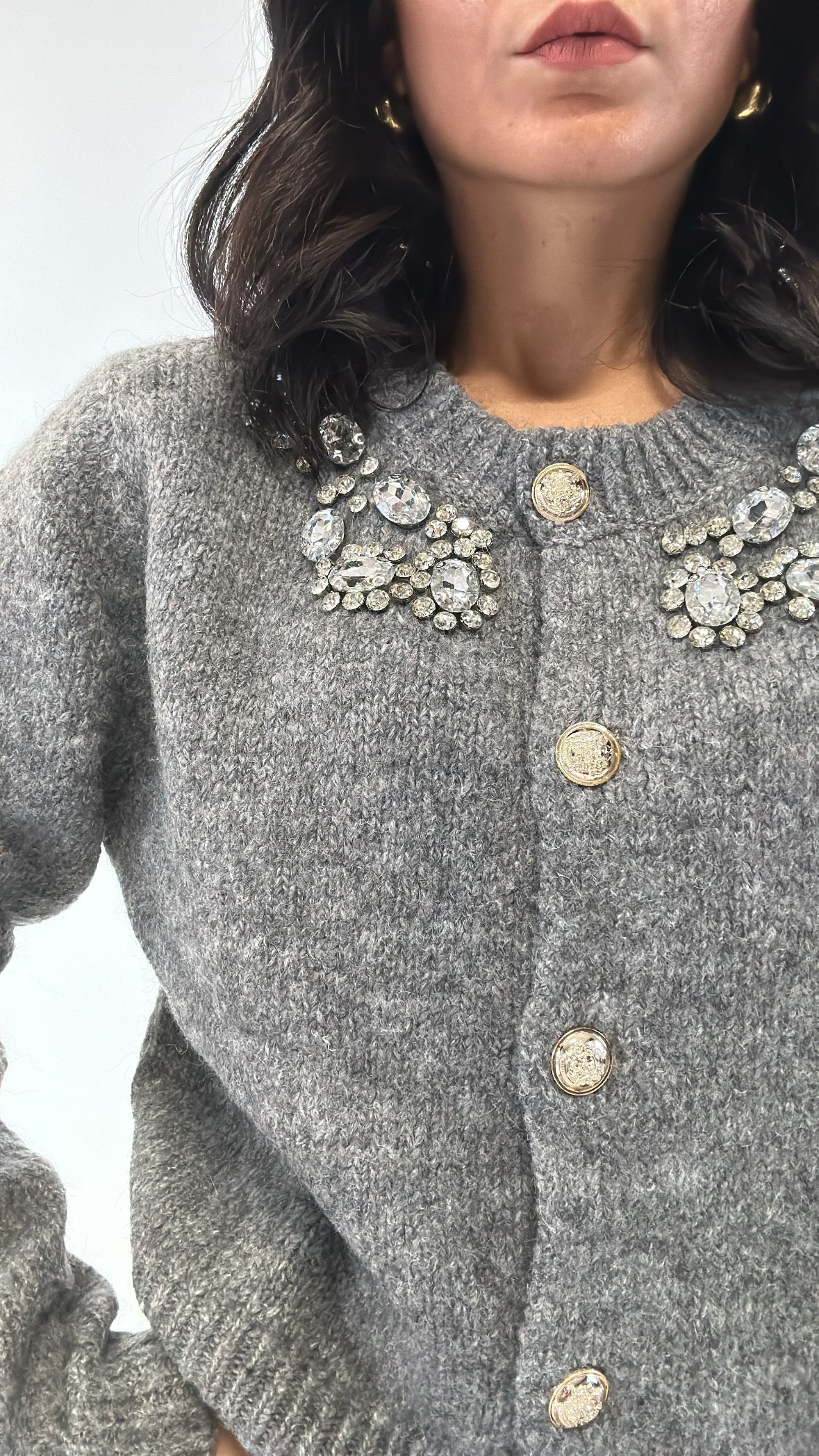 Cardigan PIETRE - GRIGIO