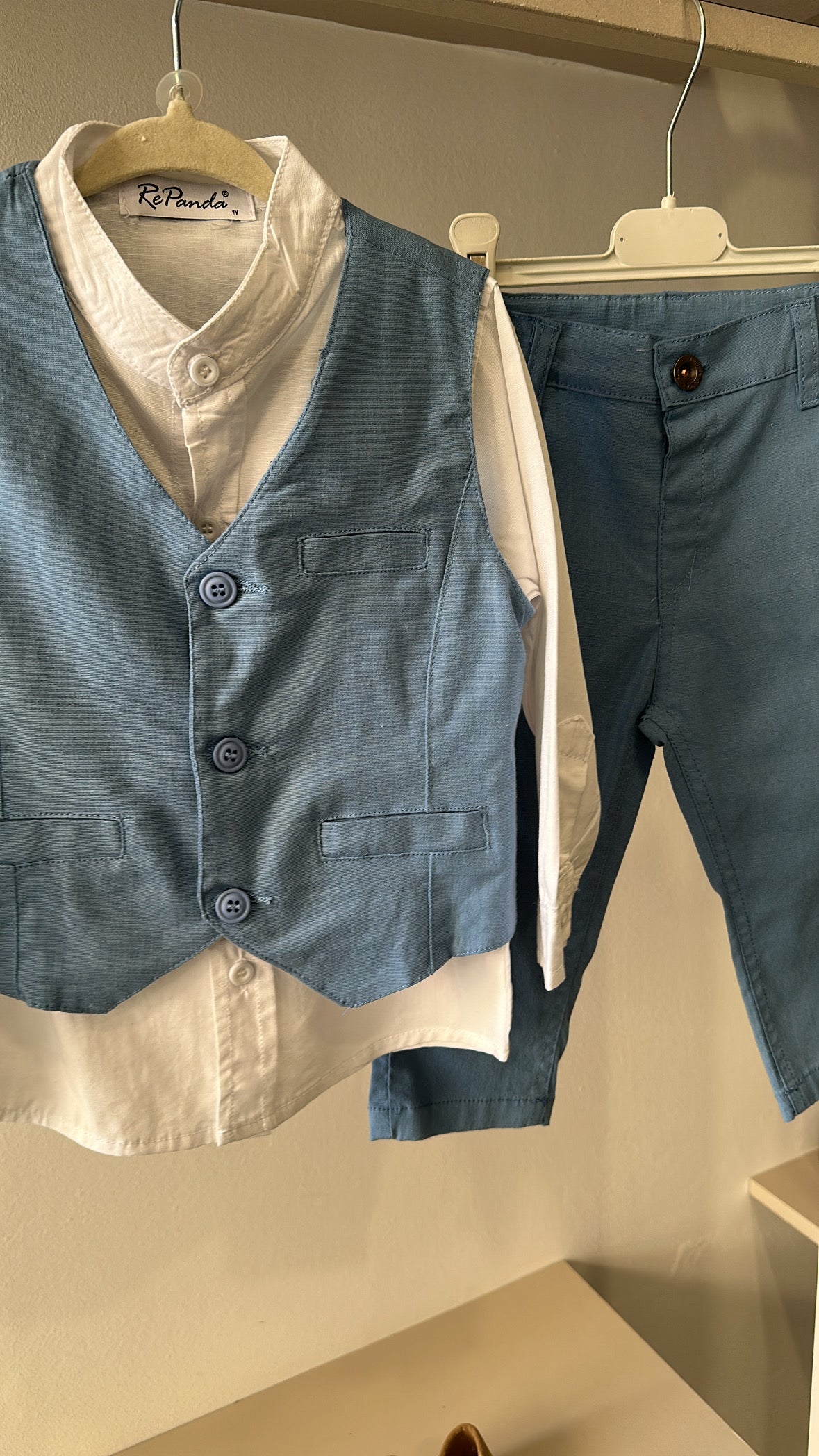 Completo GILET+CAMICIA 1-5A - AZZURRO