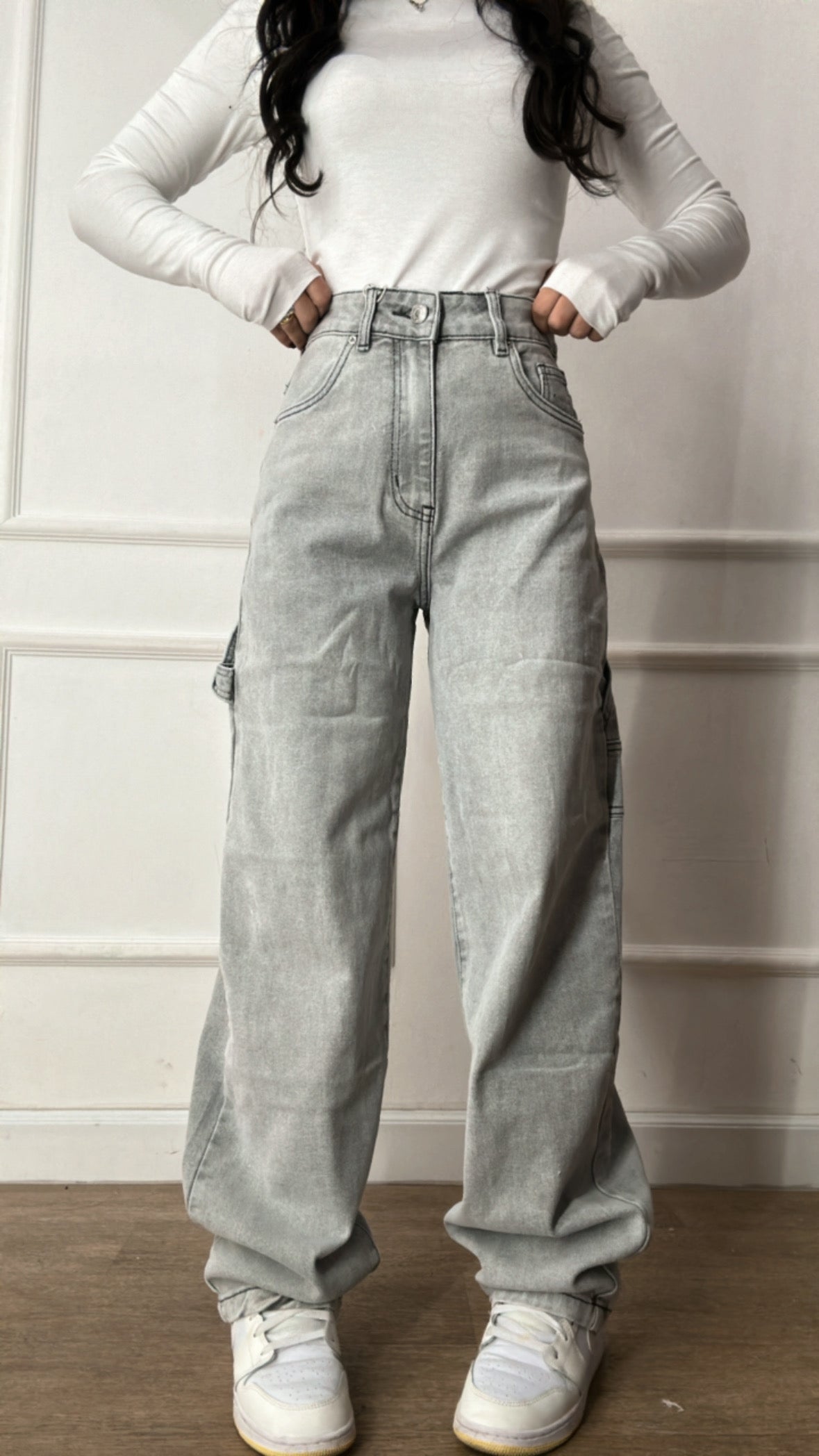 Jeans WIDE BALLON - GRIGIO