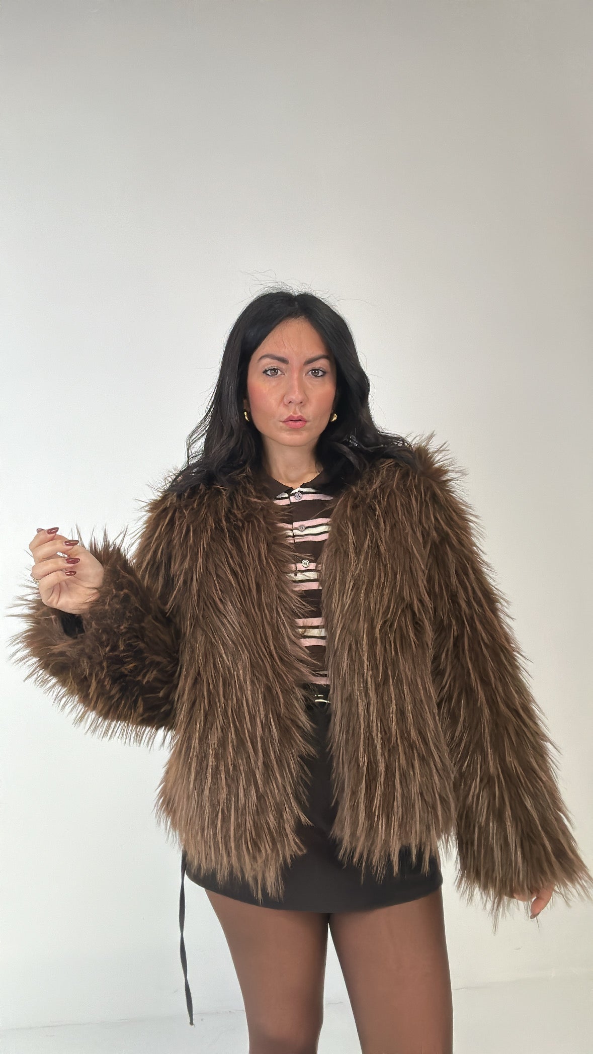 Ecopelliccia PELOSA - MARRONE