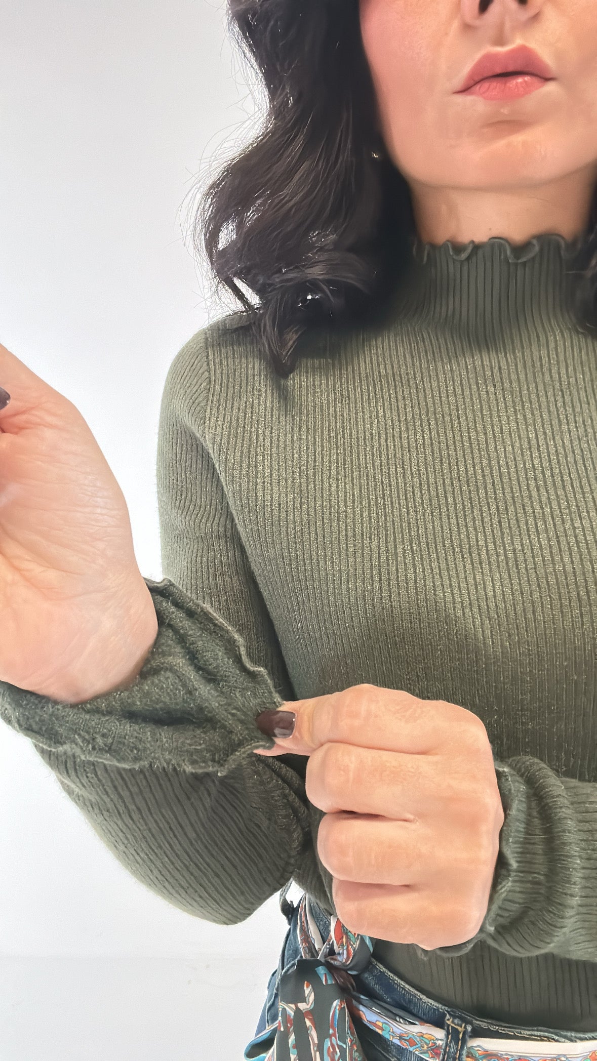 Dolcevita INTERNO PELUCHE - VERDE MILITARE