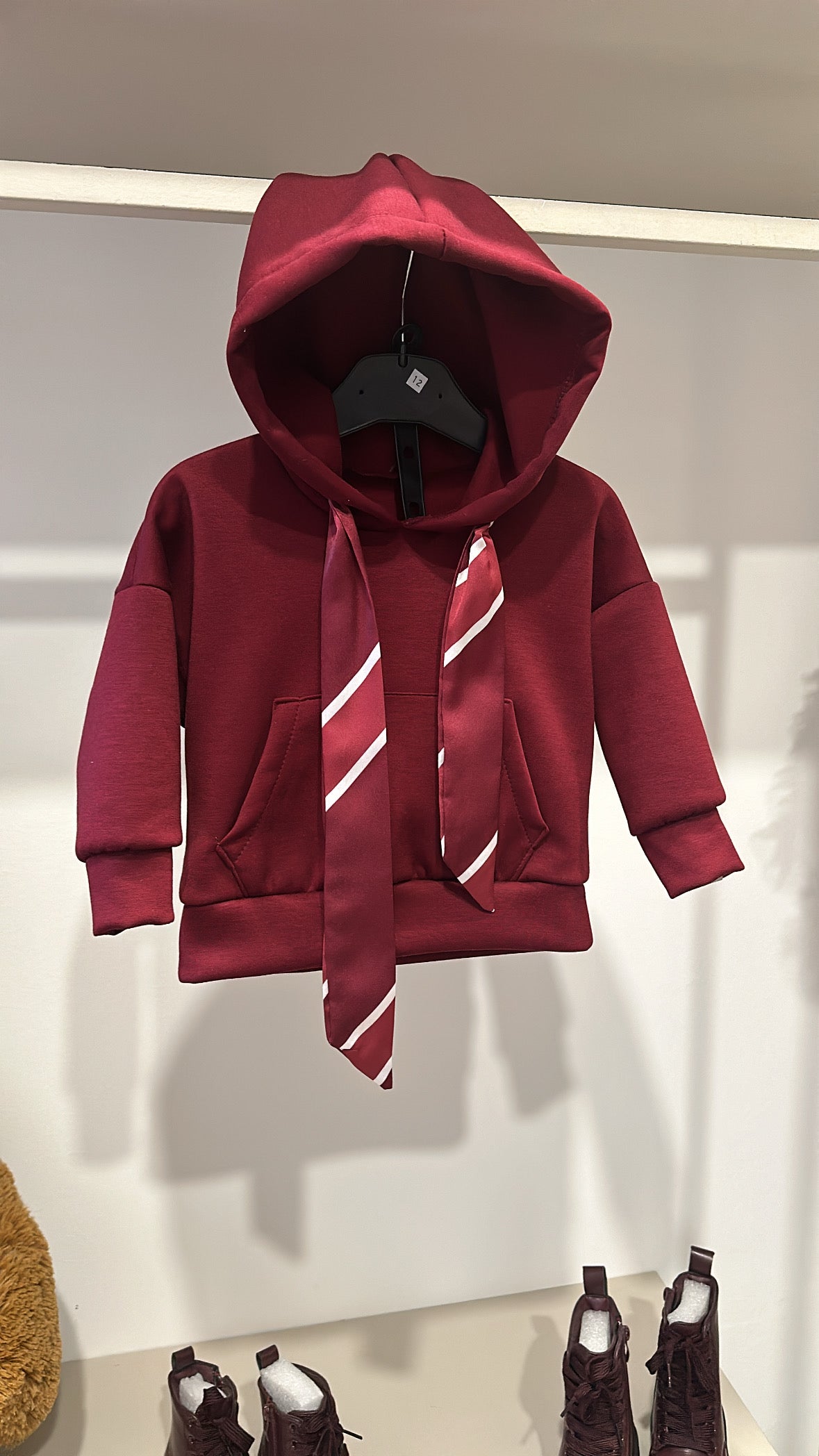 Felpa CON LACCIO 12-36M - BORDEAUX