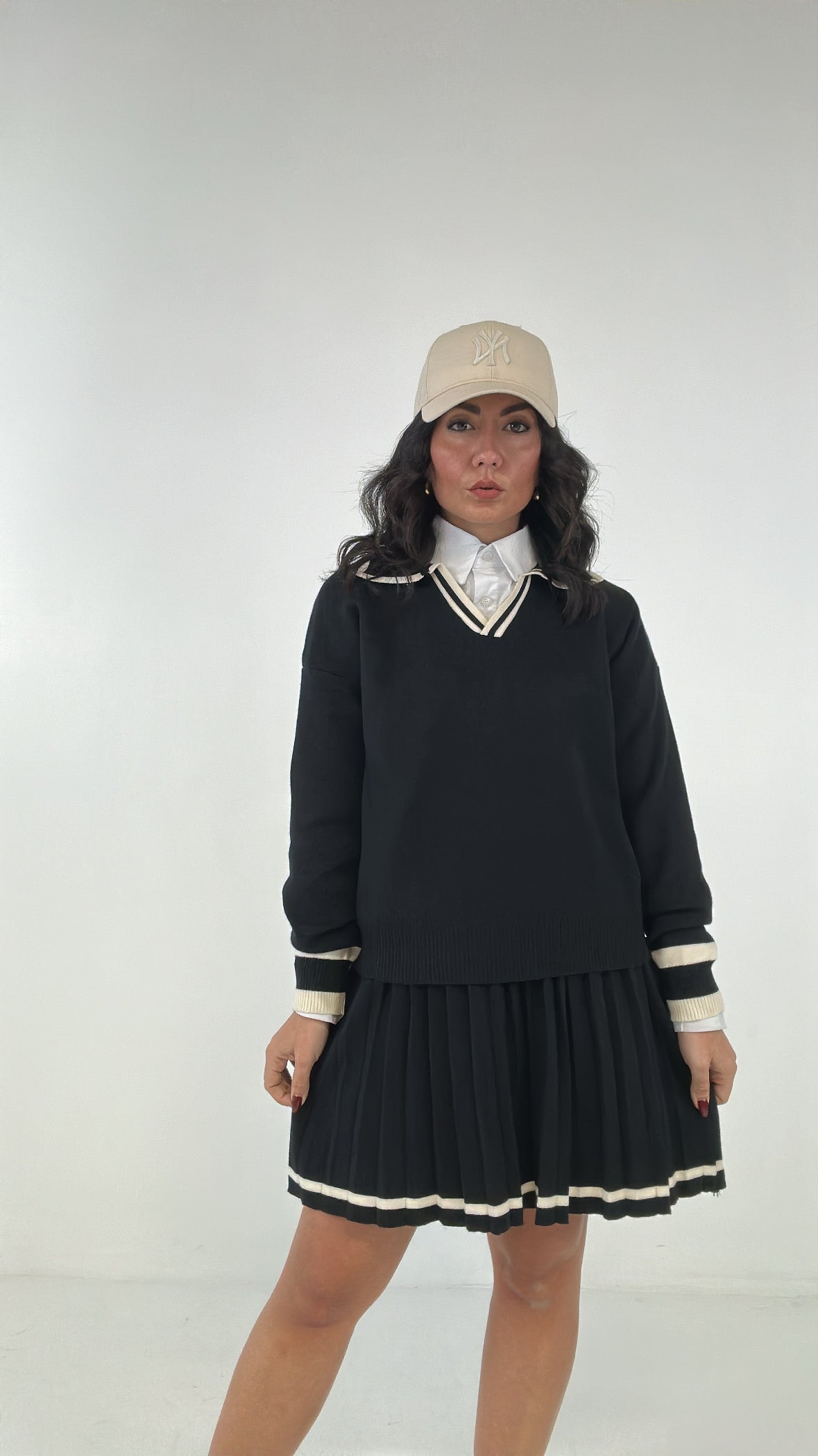 Completo POLO E GONNA - NERO