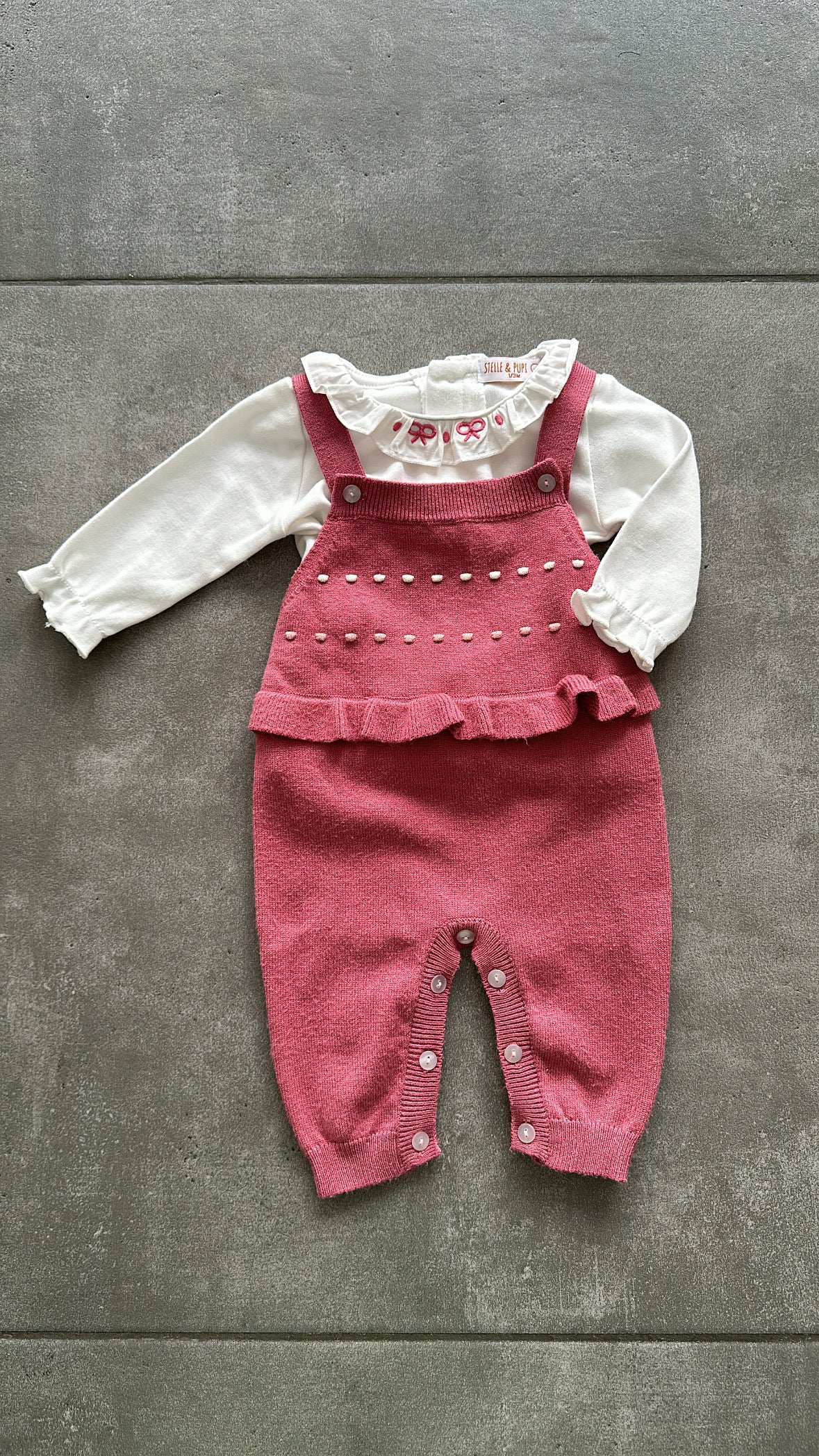 Completo SALOPETTA IN MAGLIA 1-9M - VINACCIA