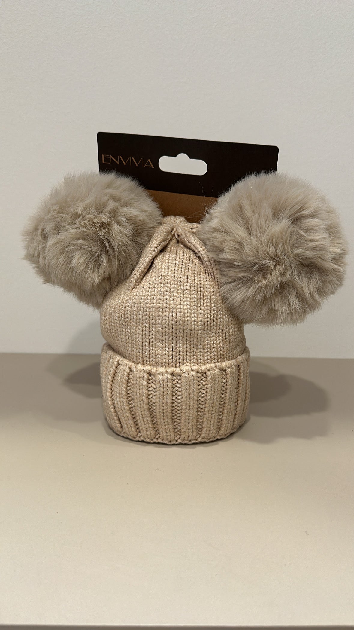 Cappellino DOPPIO PON PON - BEIGE