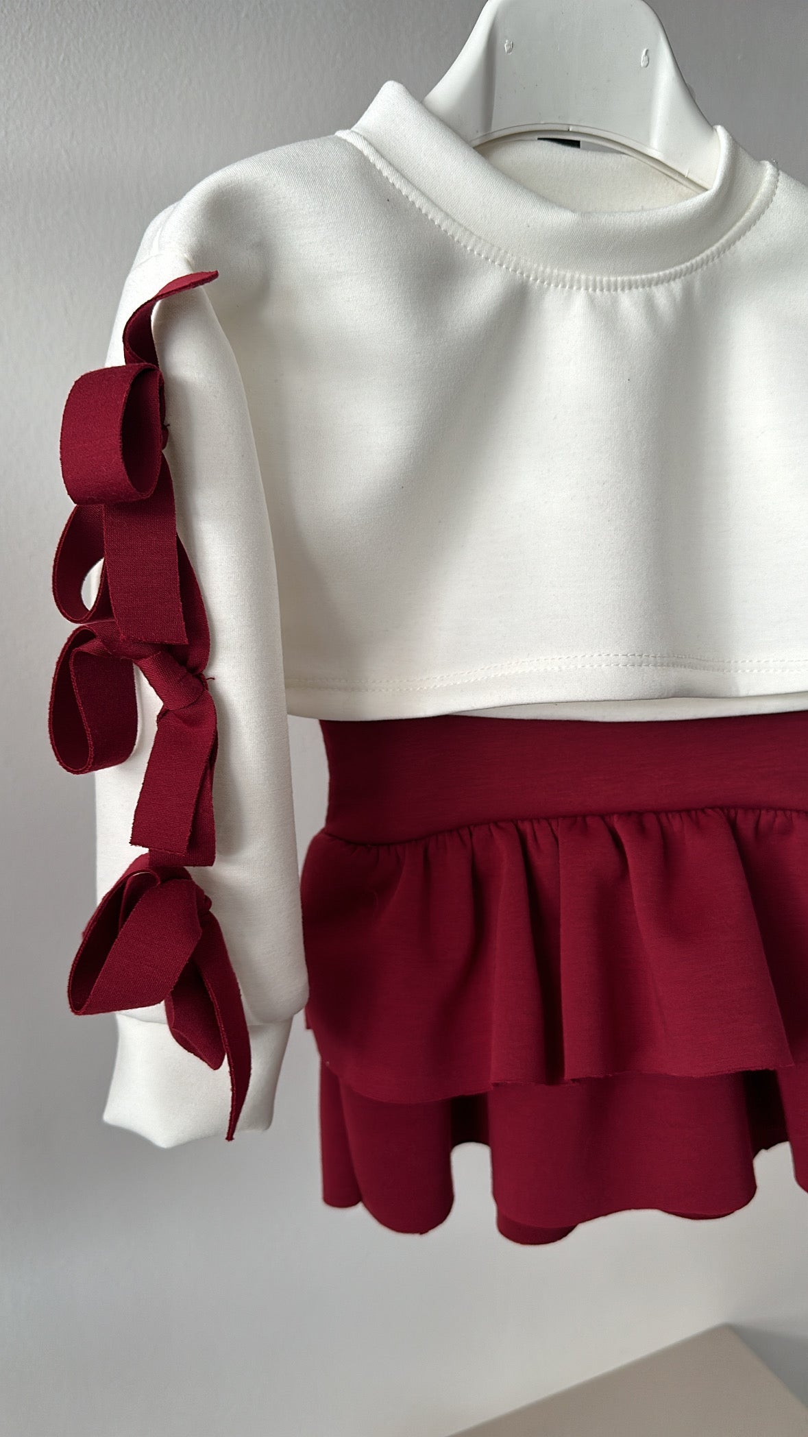 Completo CON FIOCCHI 12-36M - BORDEAUX