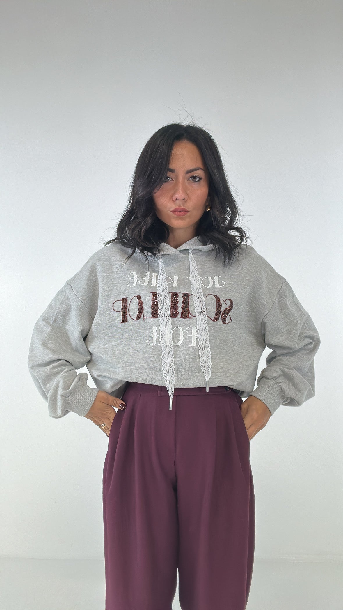 Felpa JOY KATE - GRIGIO