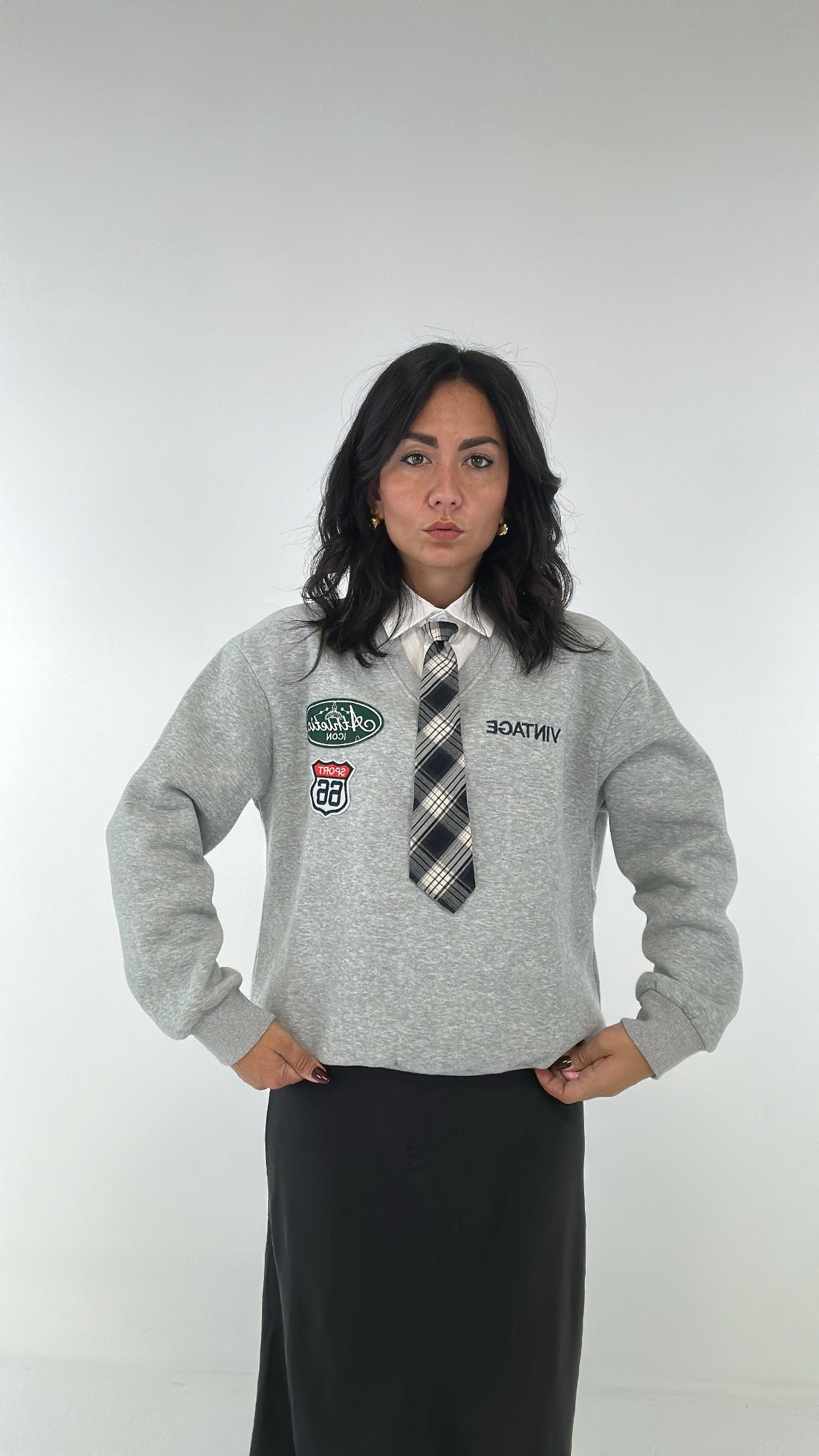 Felpa VINTAGE ICON - GRIGIO