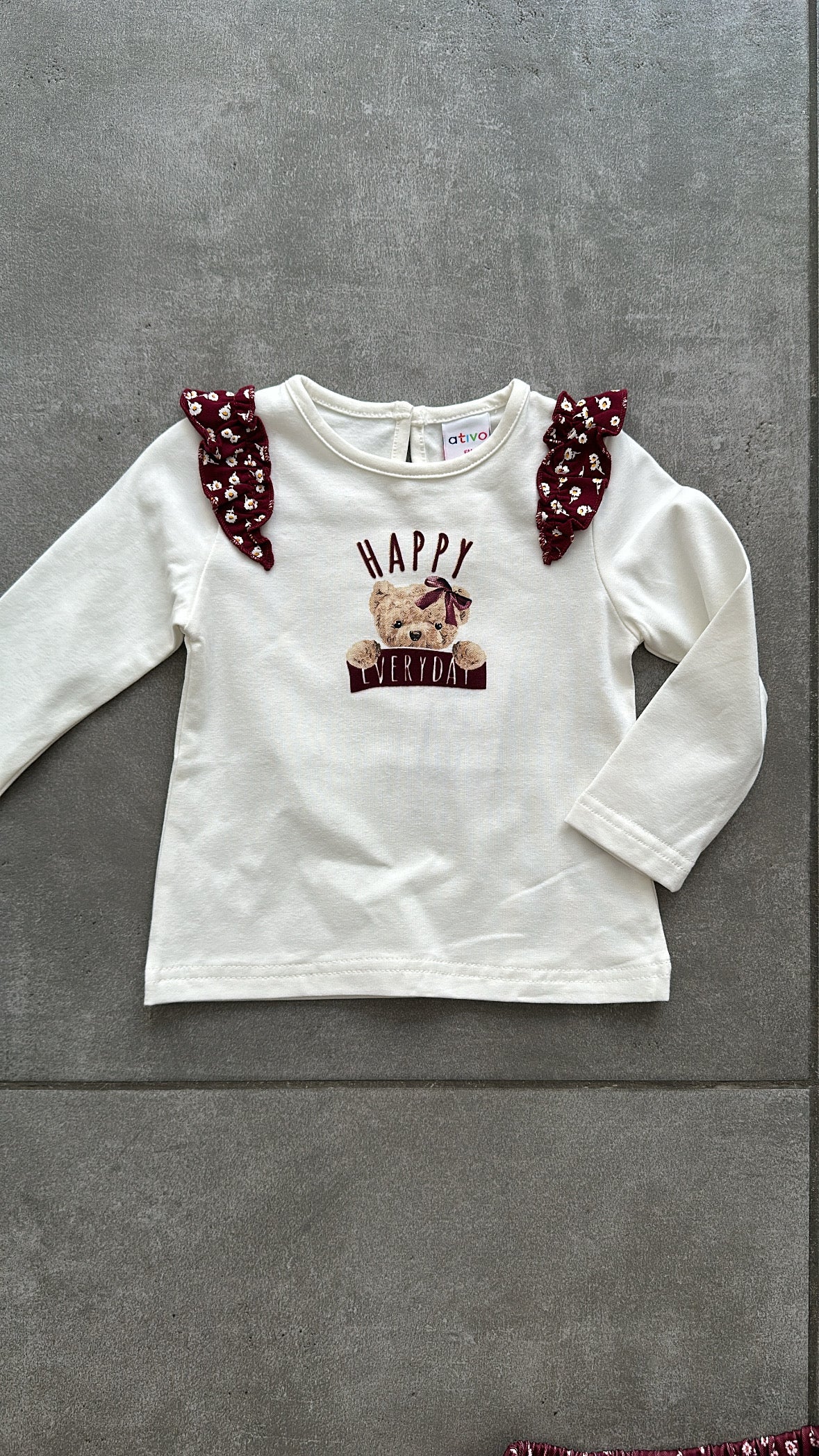 Maglia ORSO HAPPY 6-36M - BIANCO