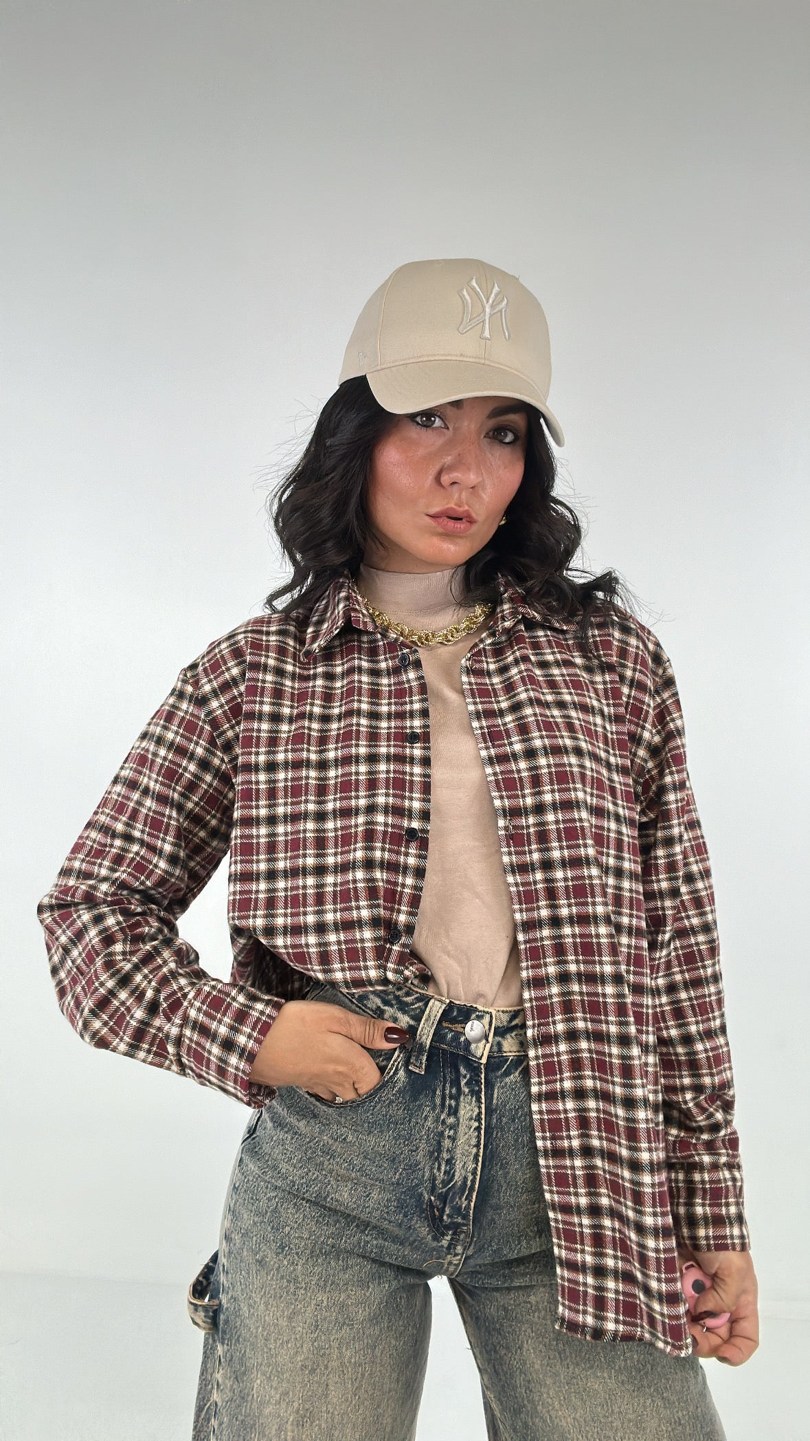 Camicia QUADRETTI AUTUMN - BORDEAUX