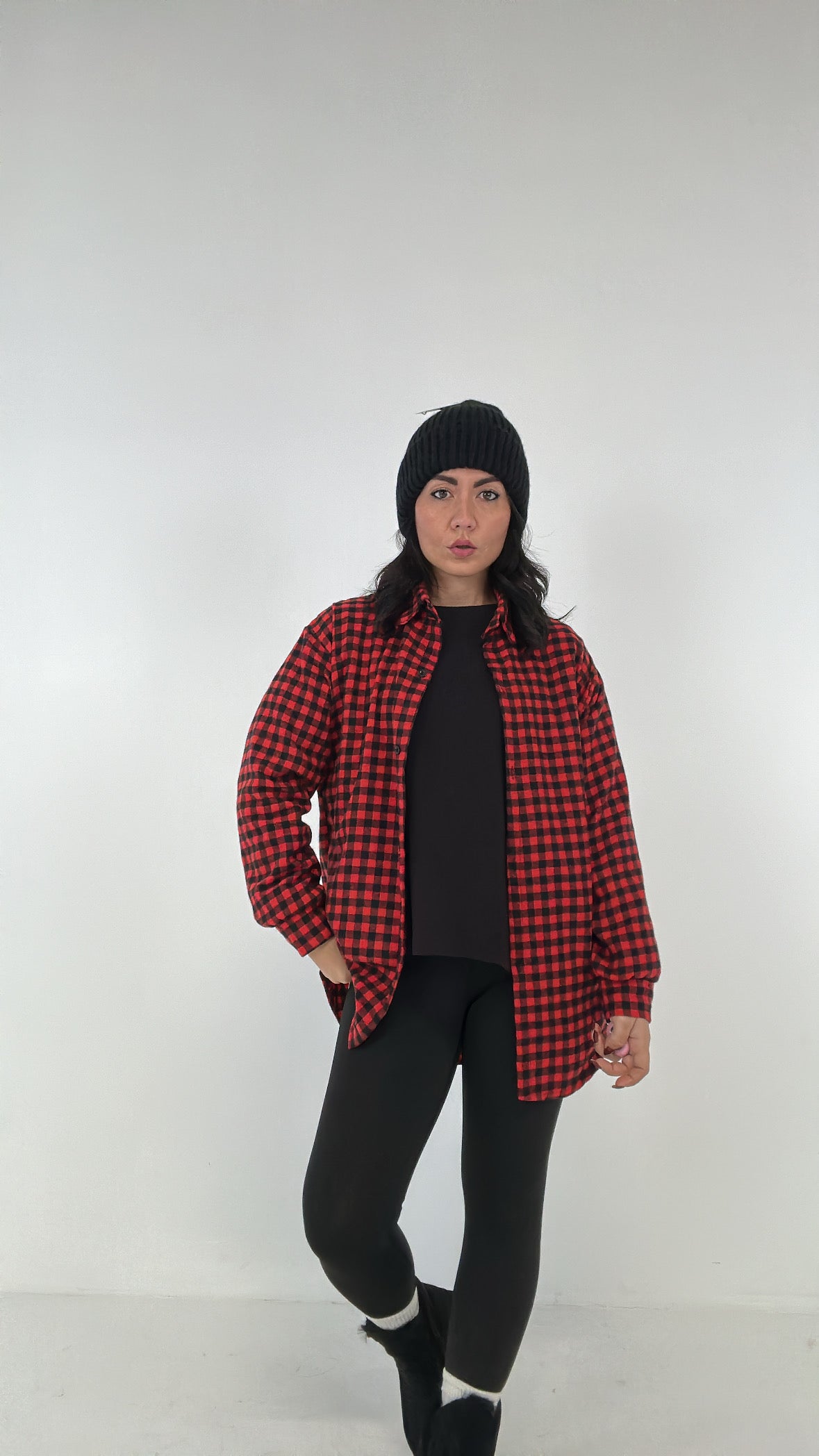 Camicia QUADRETTINI LOW - ROSSO