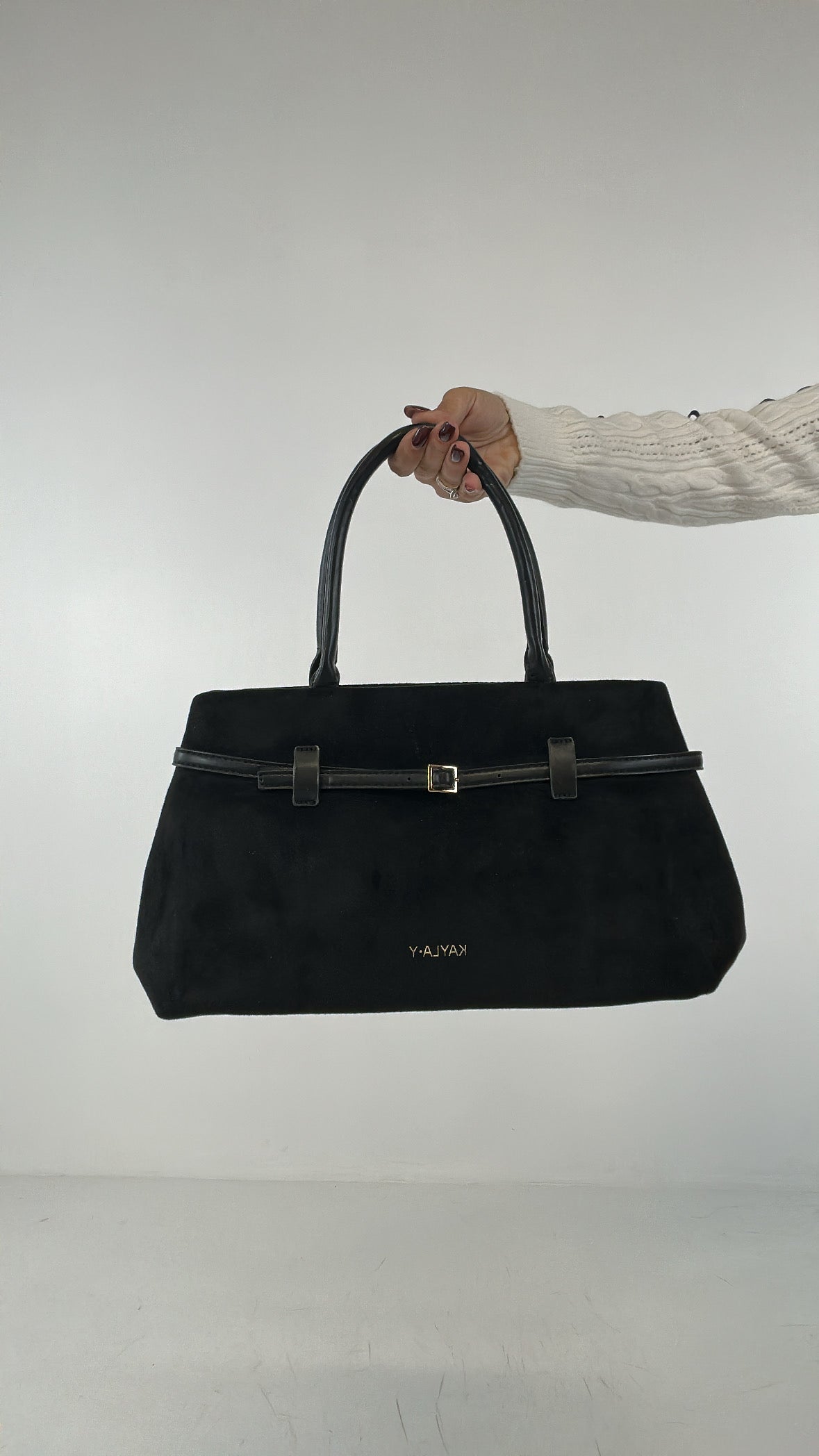 Borsa CAMOSCIO OFFICE - NERO