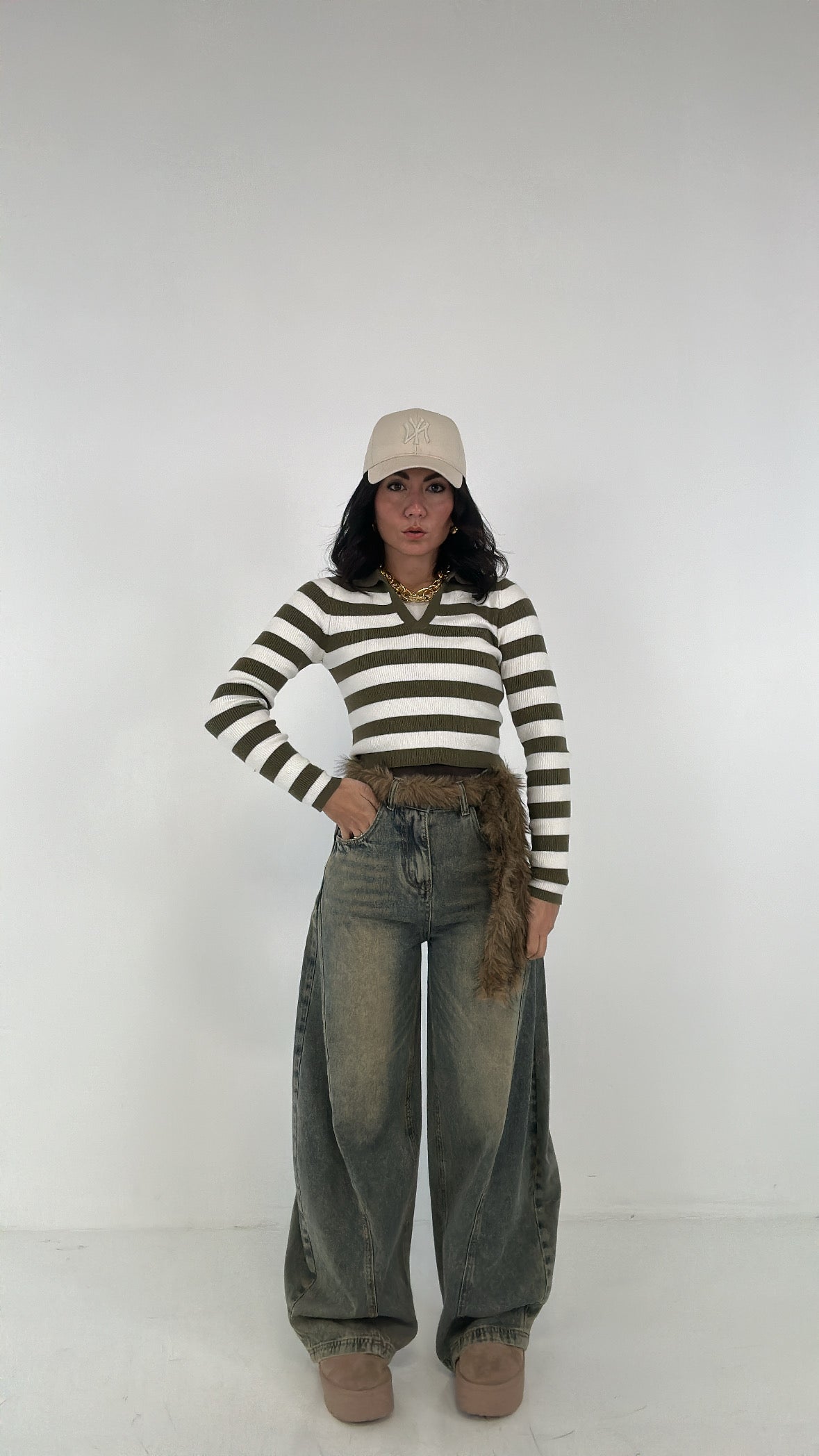 Jeans BALLON CINTURA PELLICCIA - JEANS