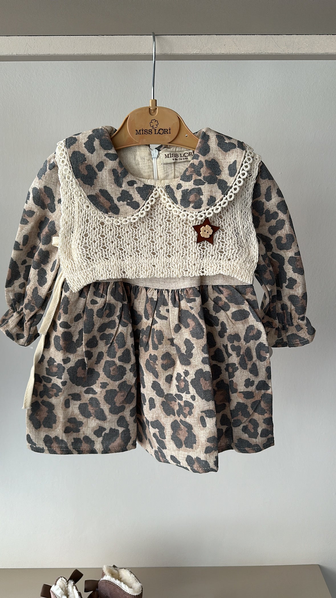Vestitino MACULATO 9-12M - MARRONE