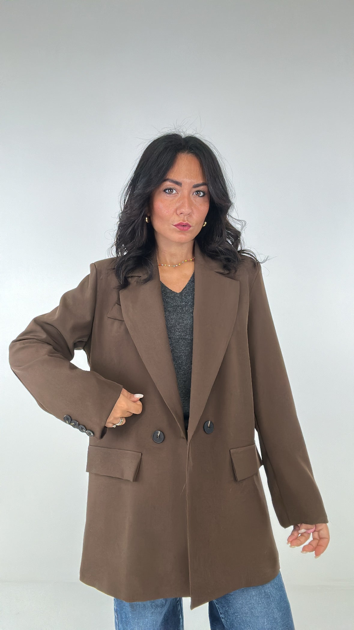 Giacca DOPPIO PETTO TIME - MARRONE