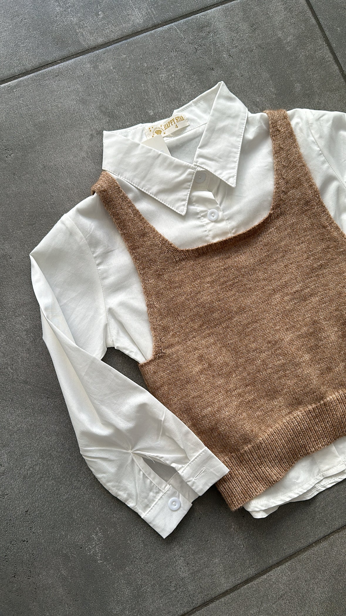 Camicia CON GILET 4-14 A - BIANCO