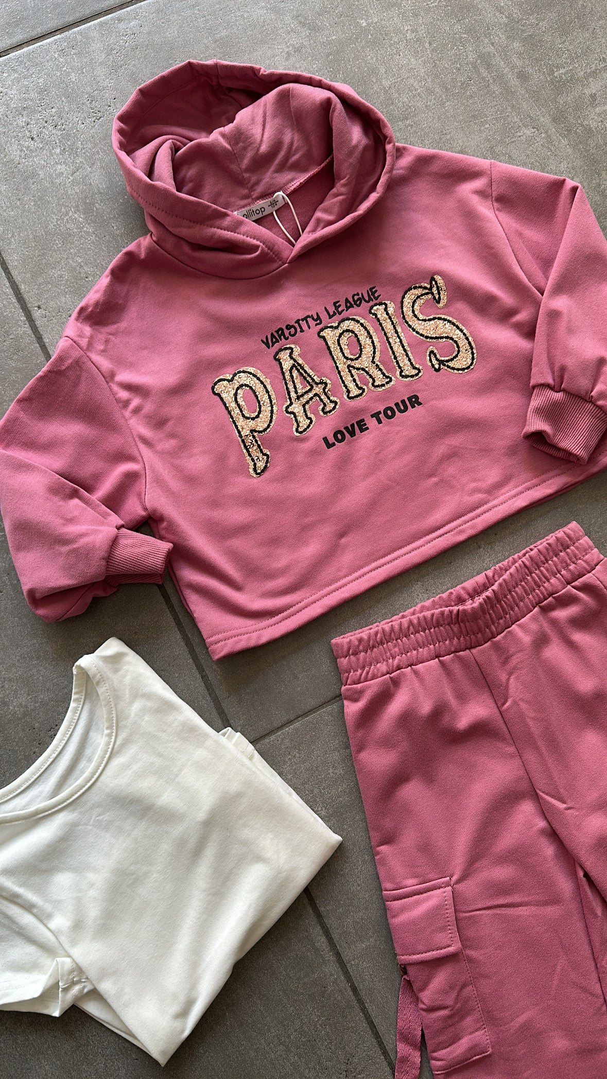 Tuta PARIS LOVE 3-12A - FUCSIA