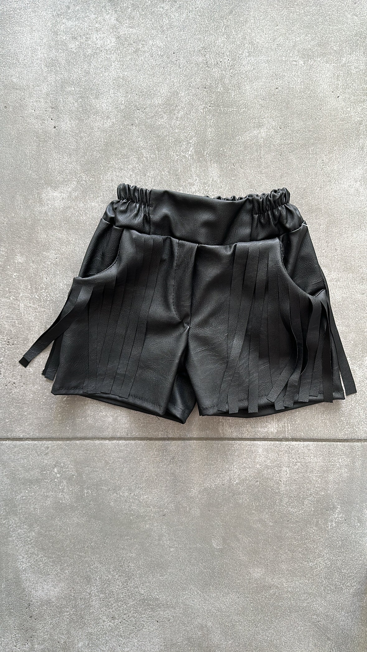 Short ECOPELLE FRANGE 4-14A - NERO