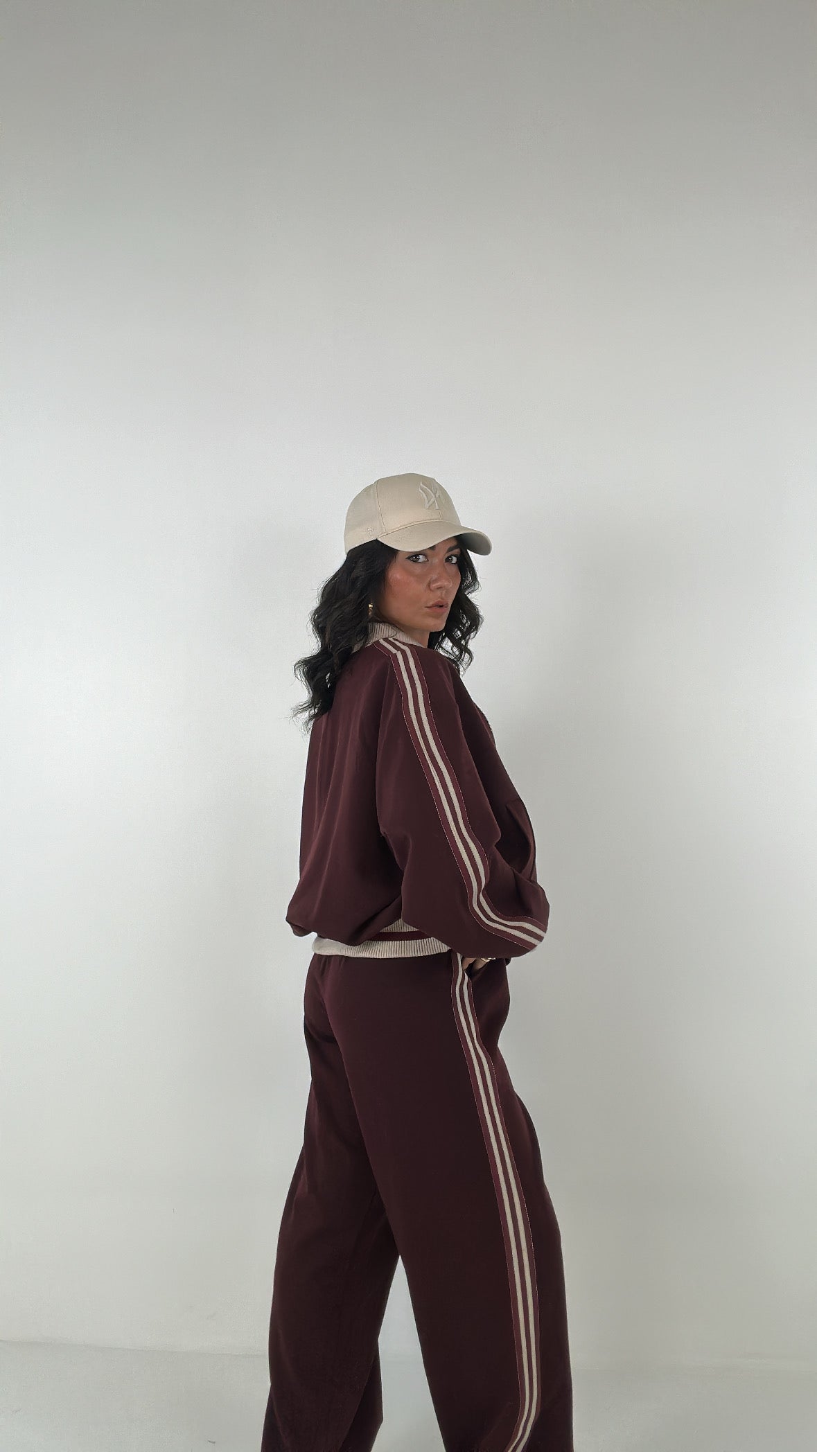 Felpa LUMINA STRIPES - BORDEAUX