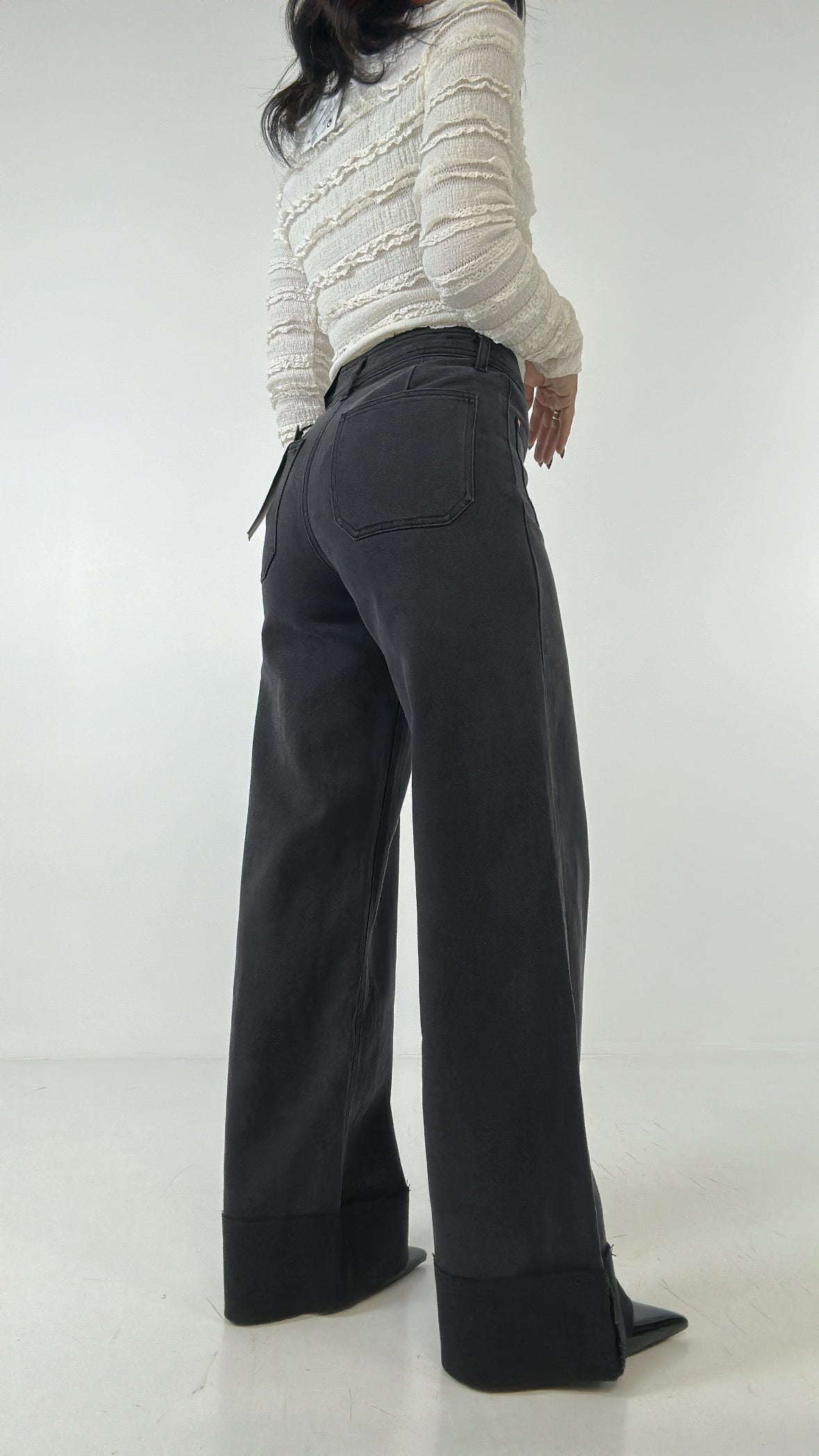 Jeans WIDE TASCHINO - NERO