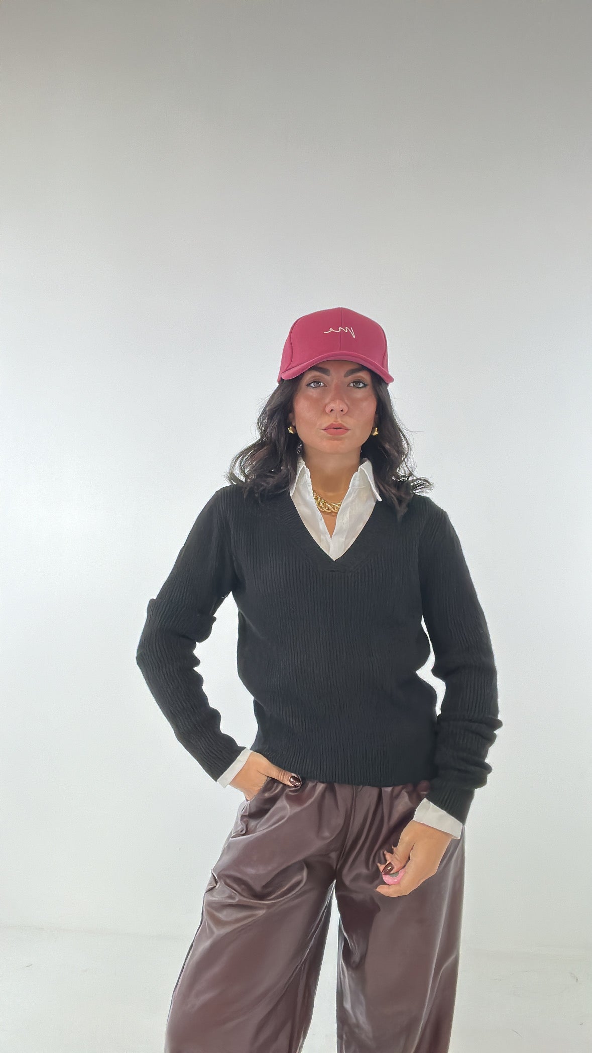 Pull vìV CON CAMICIA - NERO