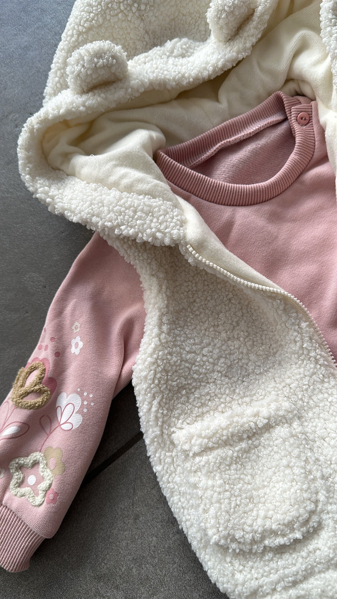 Completo CON GIUBBINO TEDDY 12-36M - PANNA