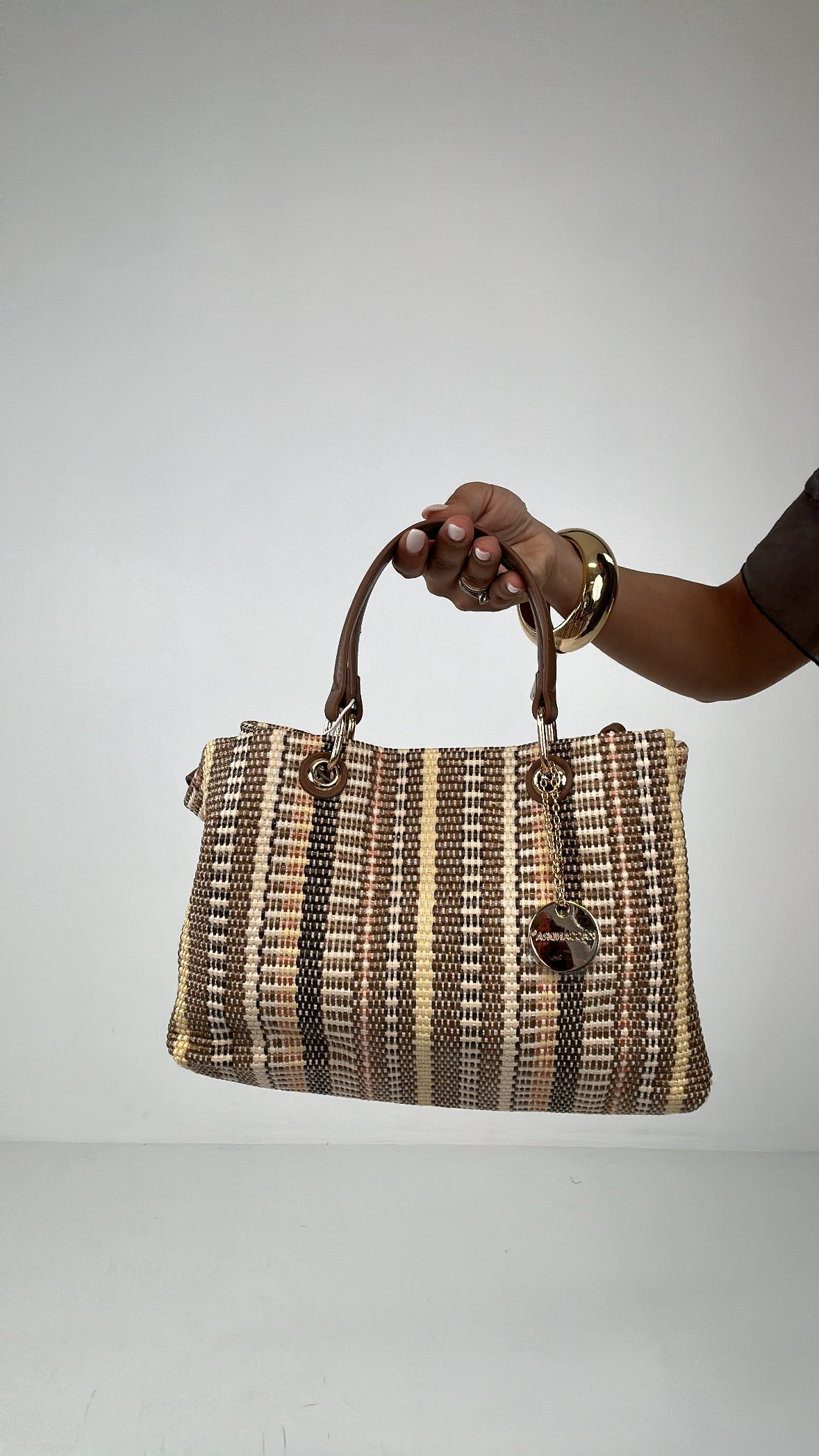 Borsa INTRECCIO COLOR - MARRONE