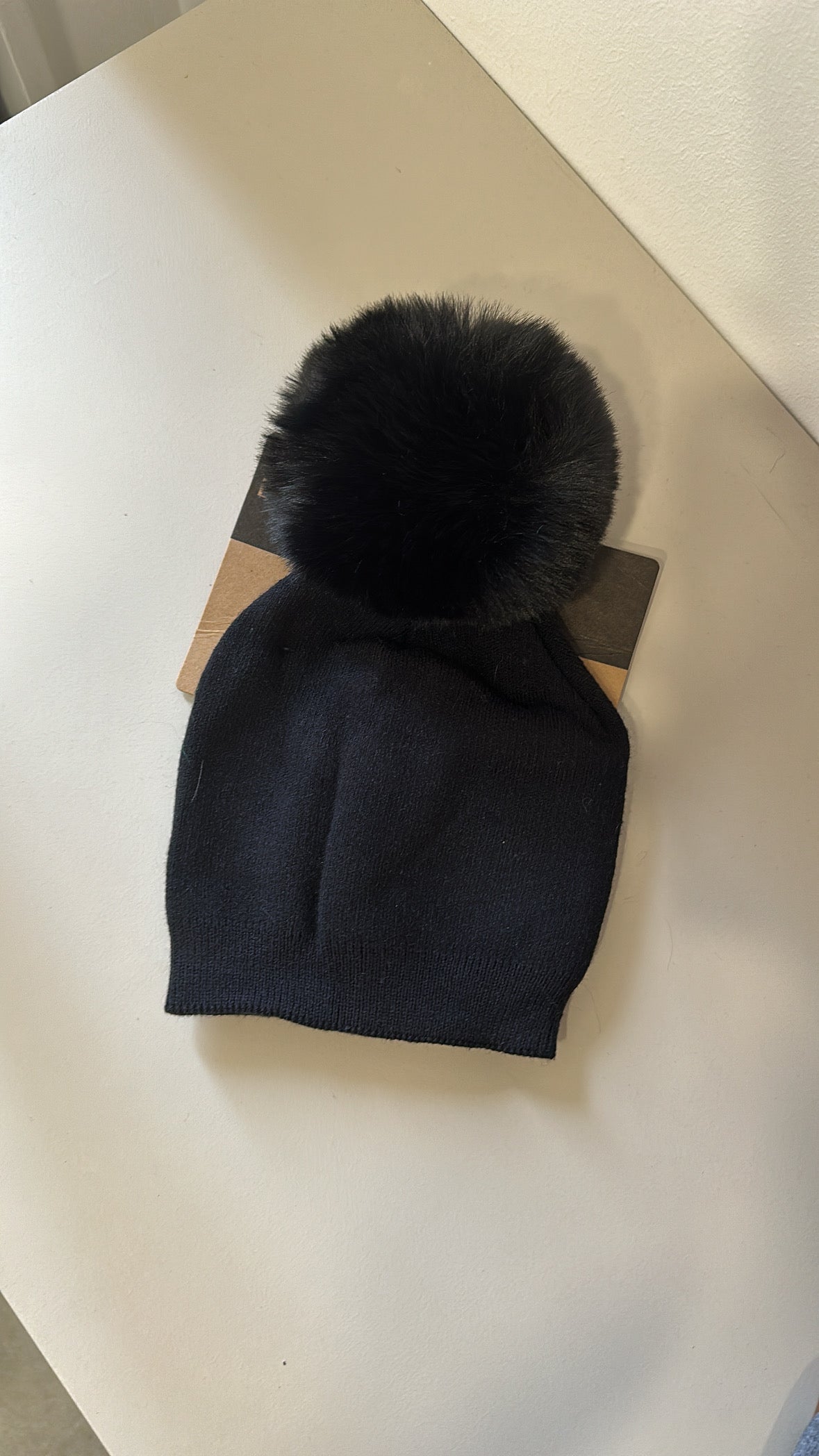 Cappellino LANA RASATO PON - NERO