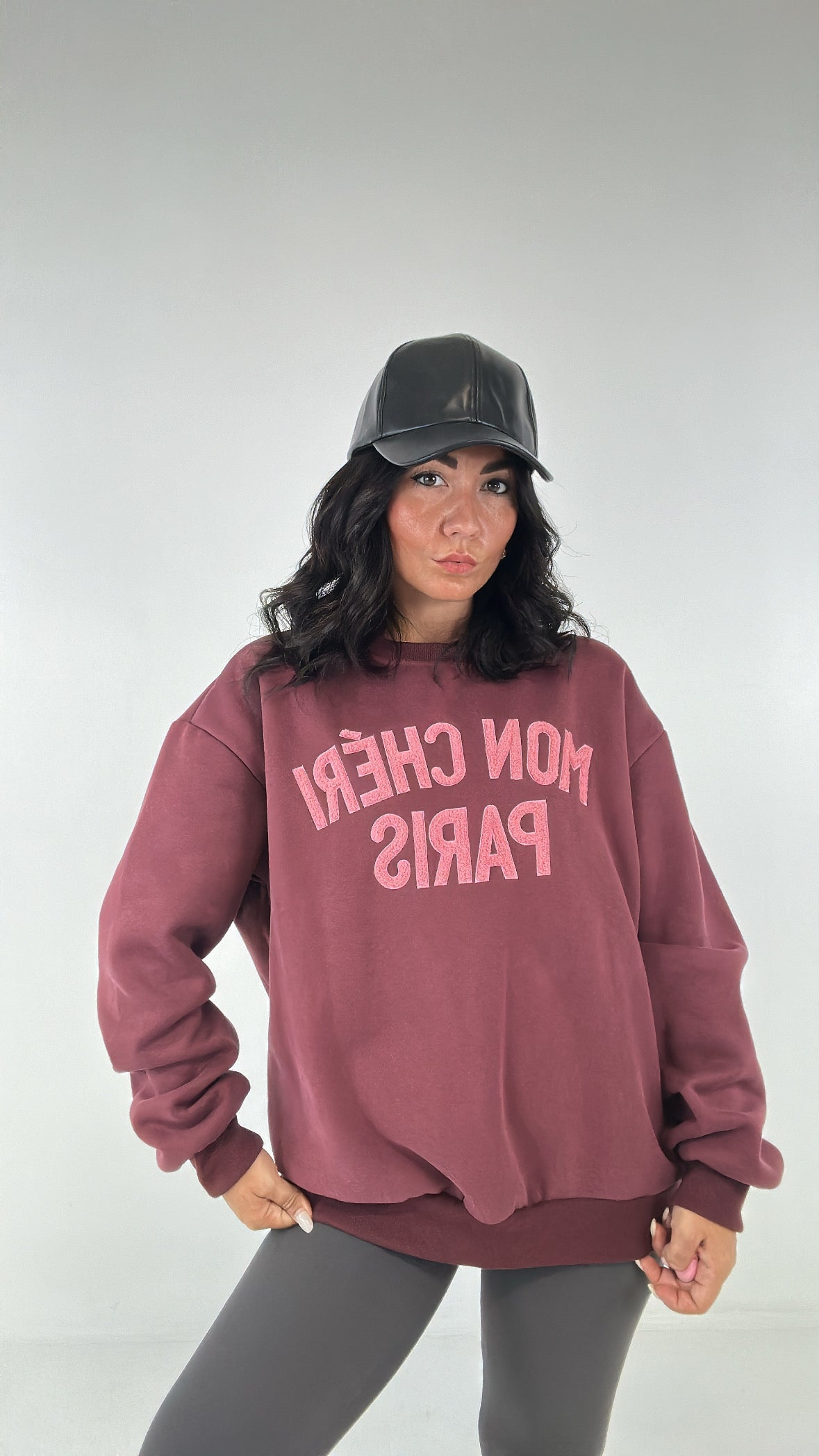 Felpa MON CHE'RI - BORDEAUX