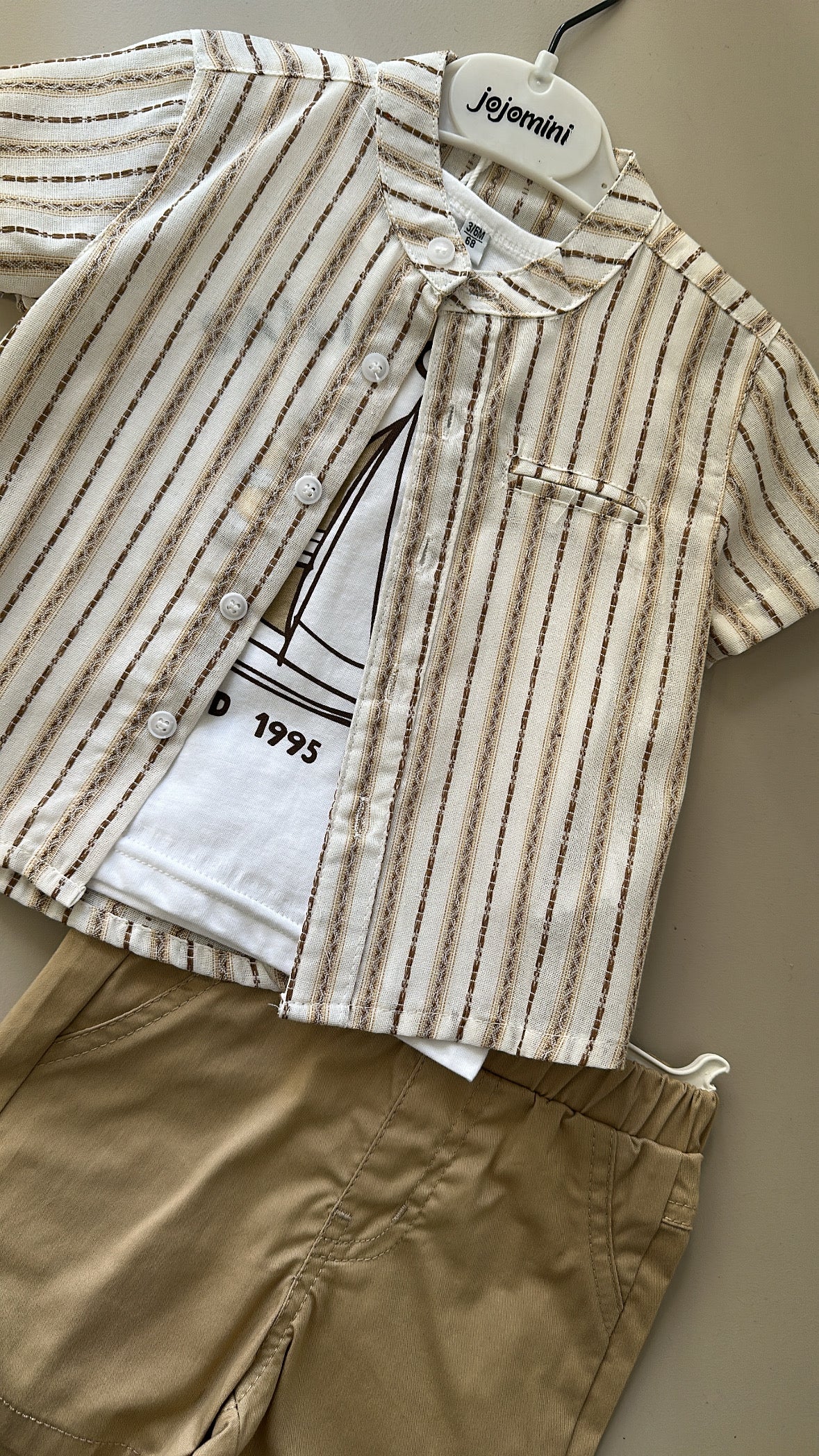 Completo CAMICIA RIGA 3-18M - MARRONE