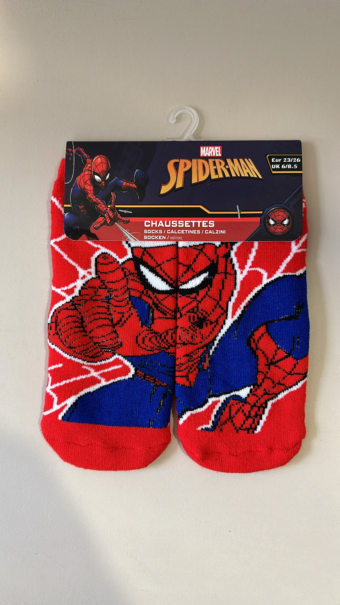 Calze NATALE SPIDER-MAN ANTISCIVOLO - ROSSO