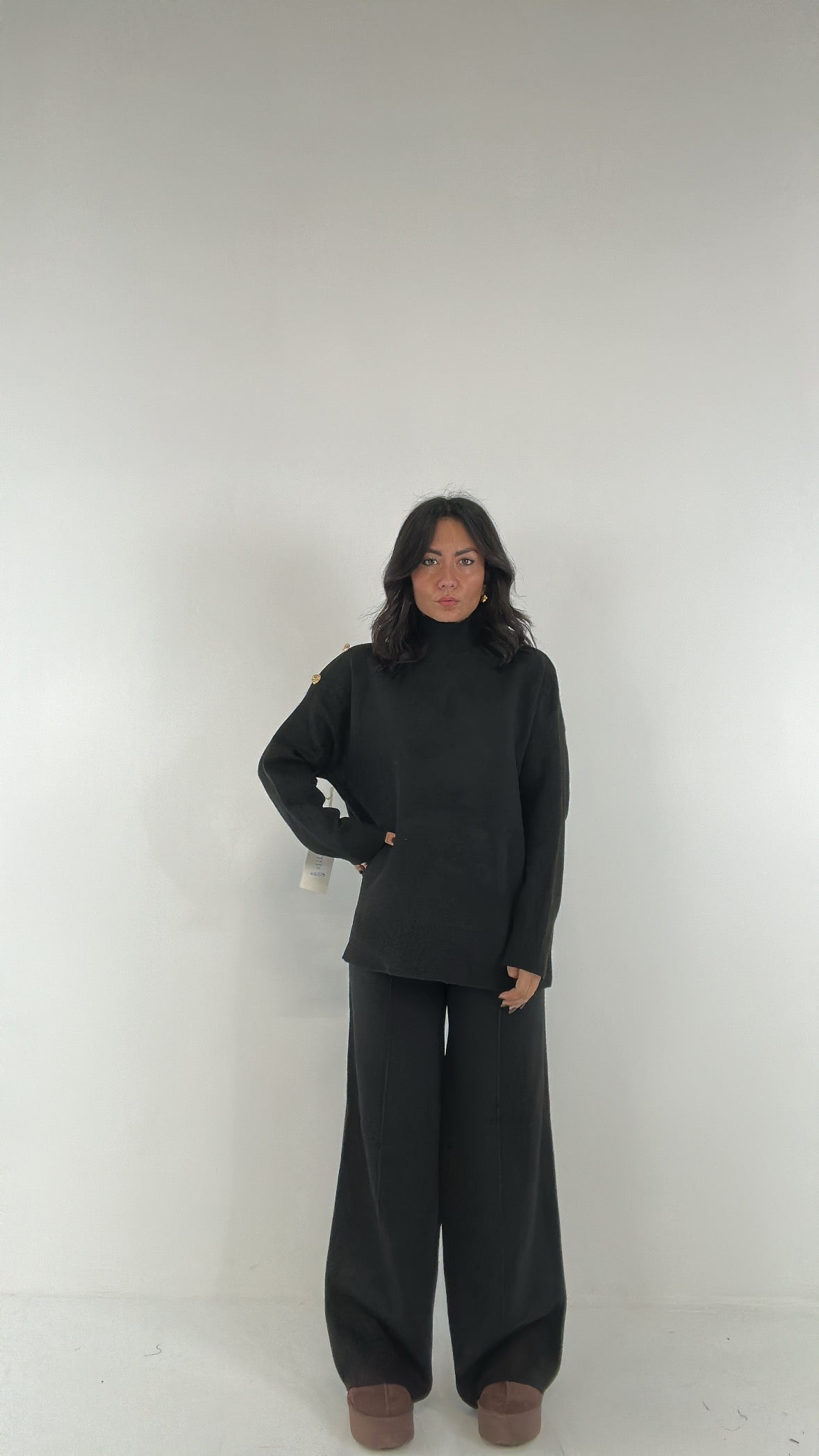 Coordinato DOLCEVITA BOTTONI ORO - NERO