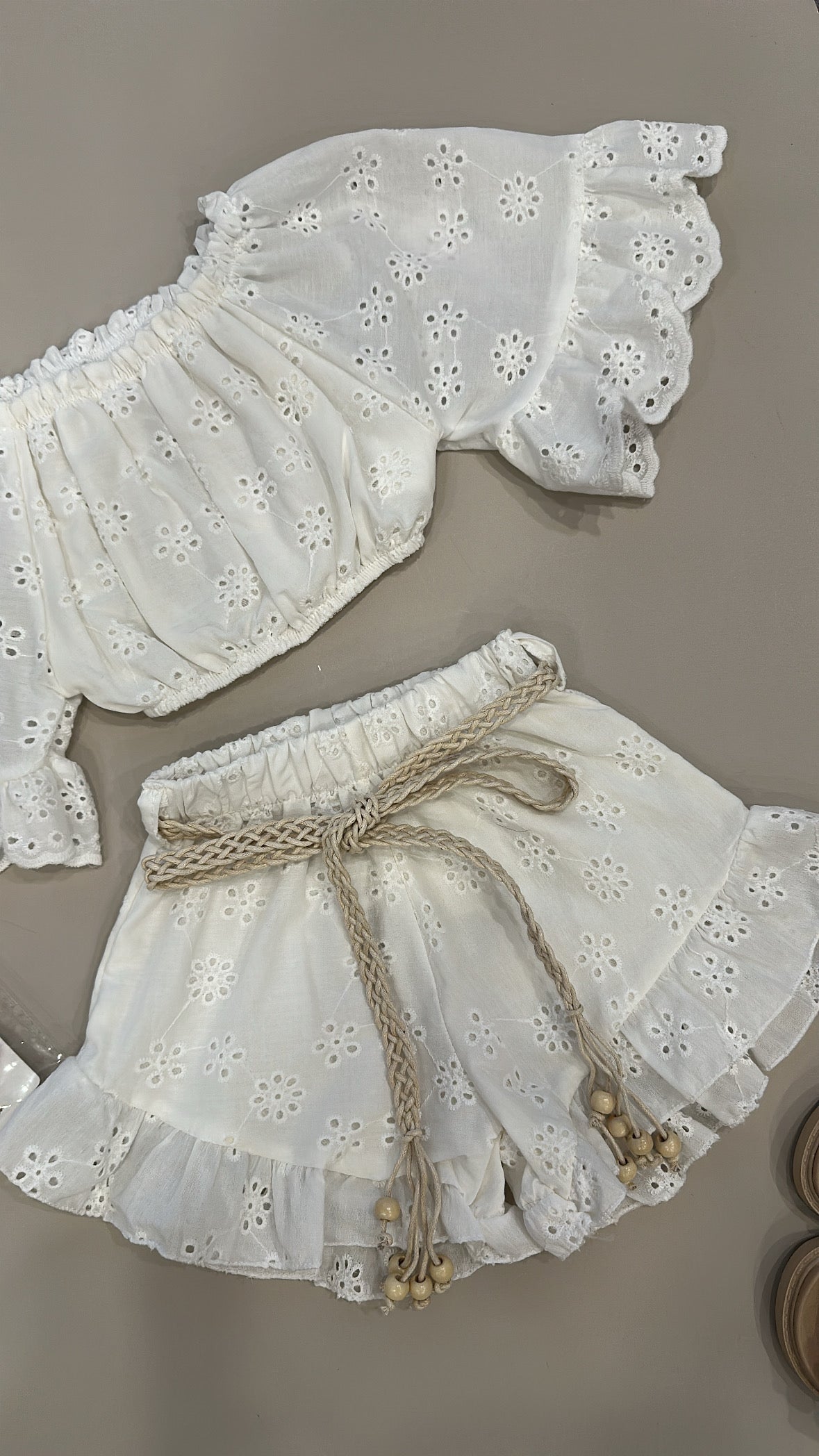 Coordinato SANGALLO CINTA TRECCIA 12-36M - BIANCO