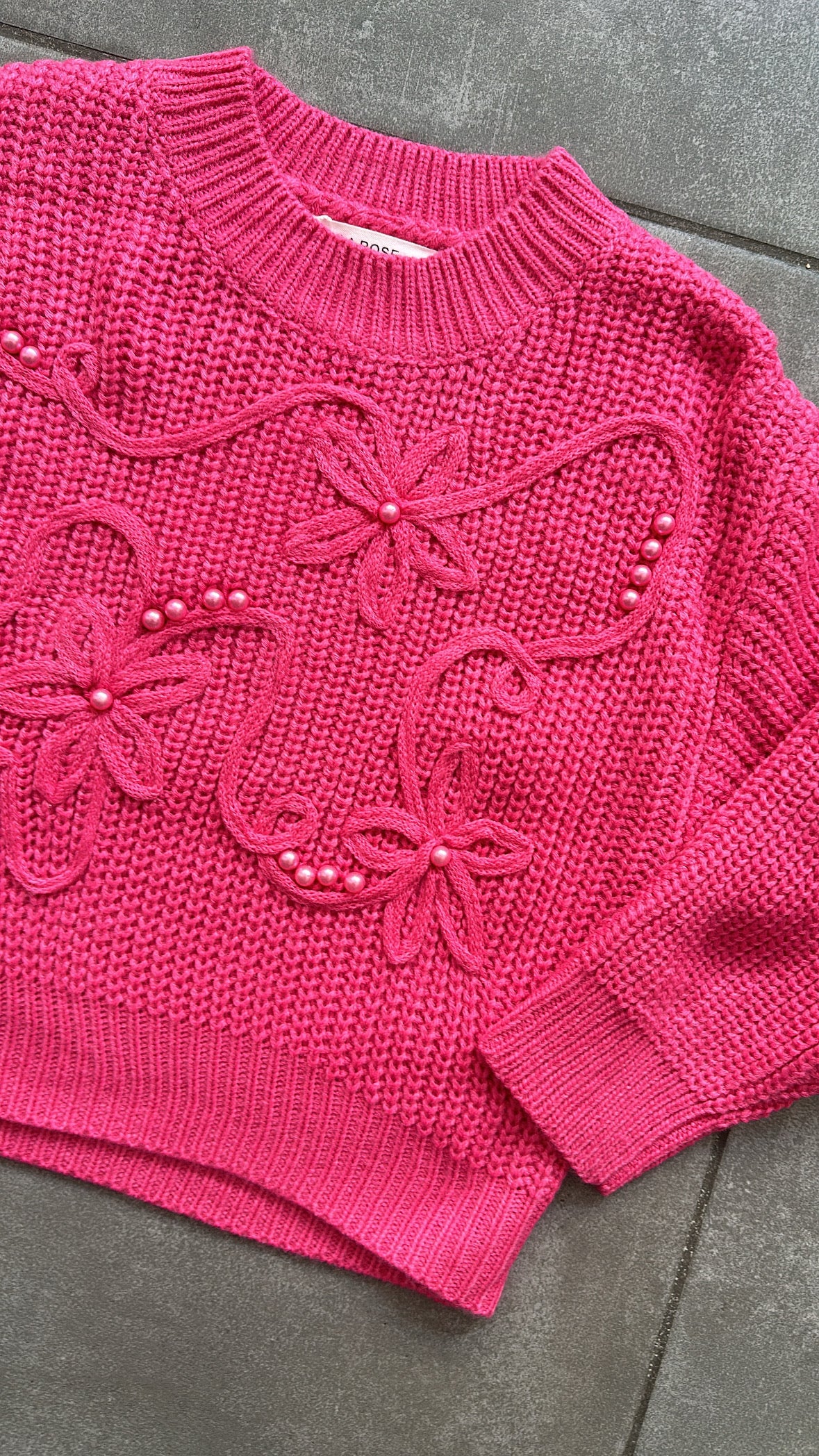 Pull FIORI PERLA 4-14A - FUCSIA