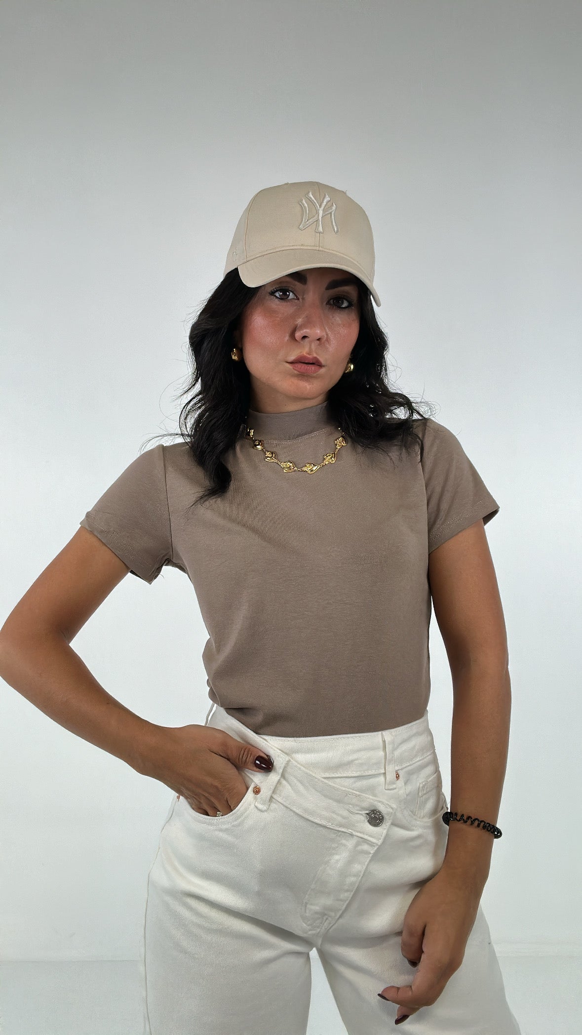 T-shirt MEZZOCOLLO - KHAKI