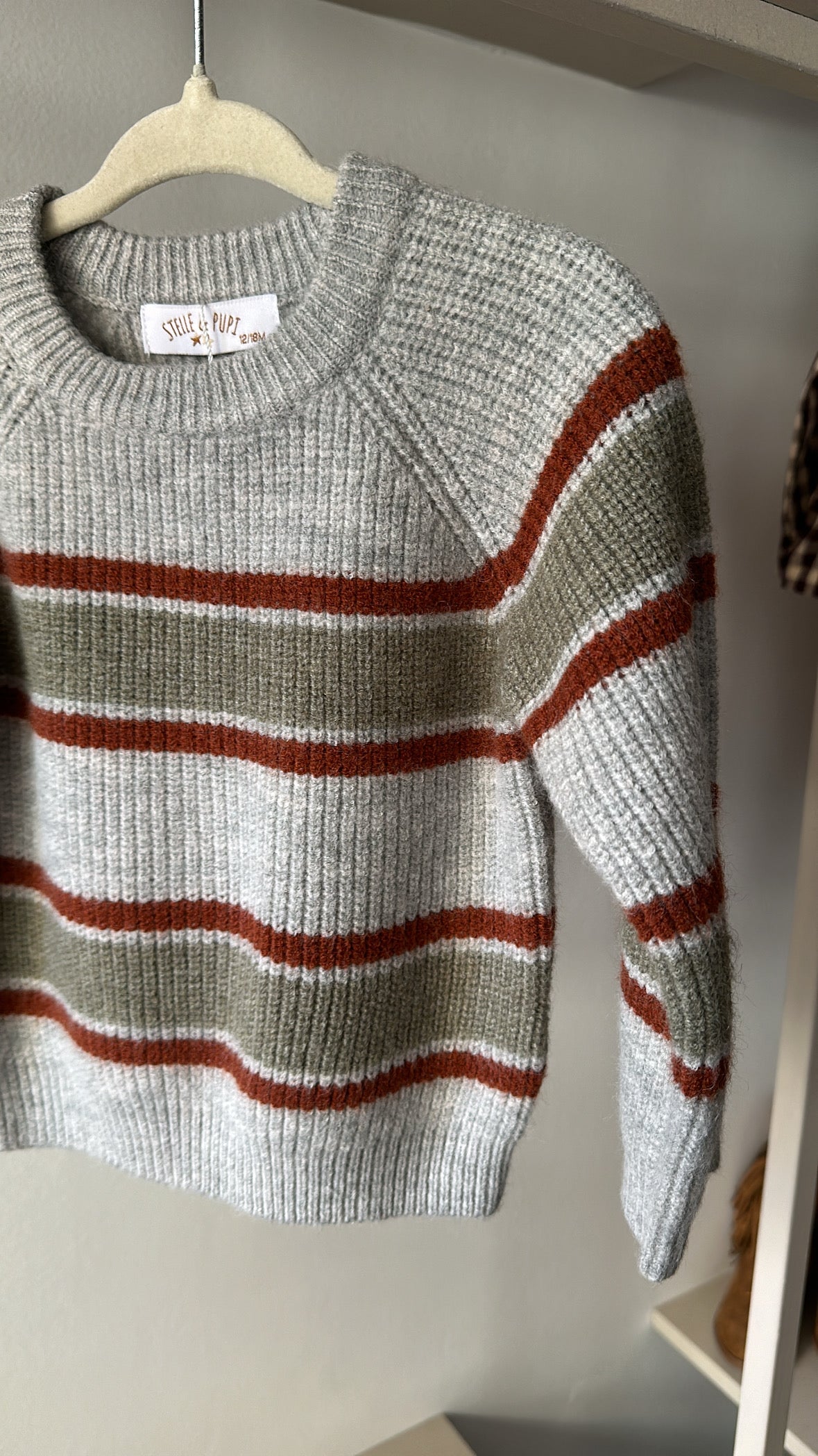 Maglioncino FASCIATO 12-36M - GRIGIO