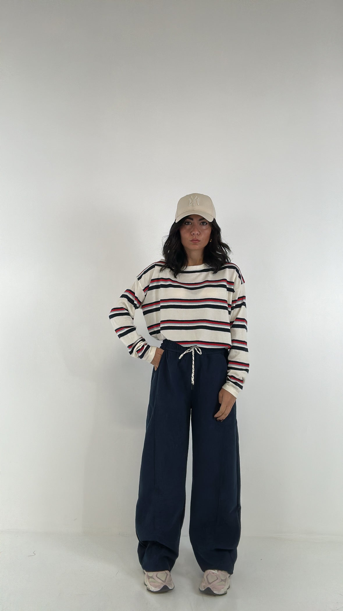 Pantalone BALLOON VELLUTO - BLU