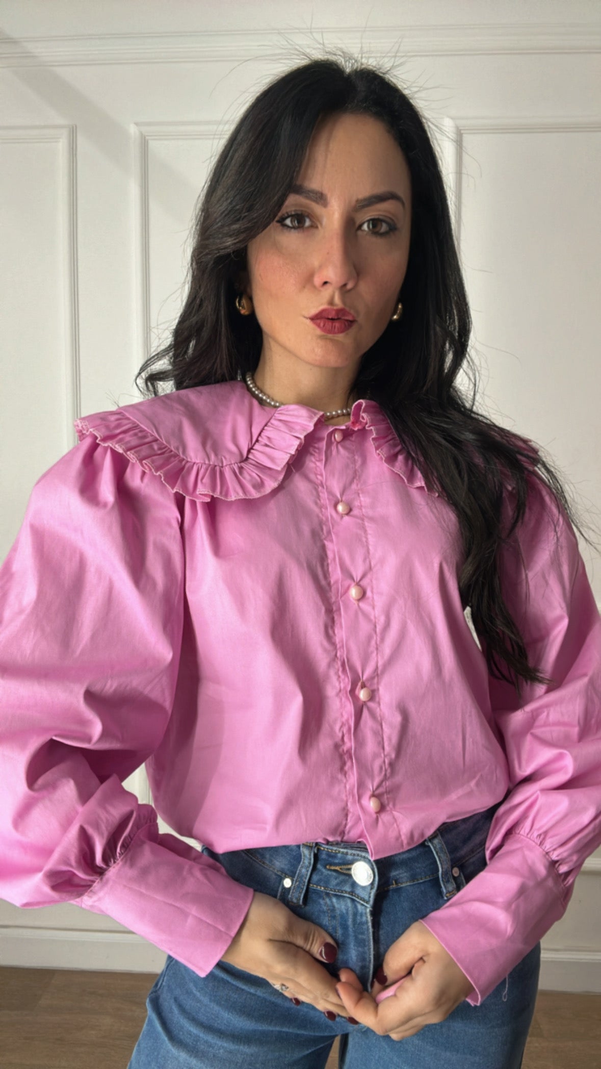 Camicia COLLO ONDULATO - ROSA