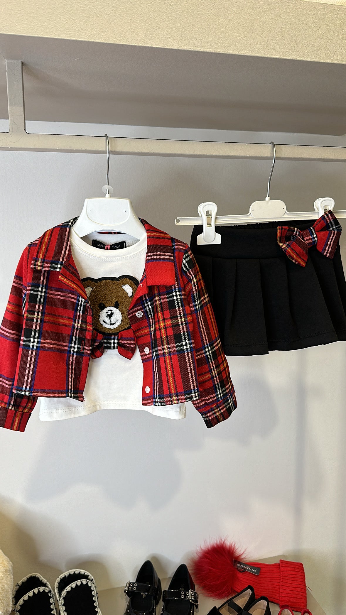 Completo CON GIACCA SCOZZESE 12-36M - BIANCO