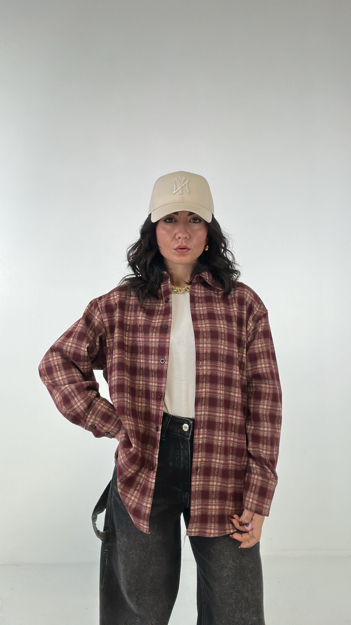 Camicia QUADRI STRAPPETTI - BORDEAUX