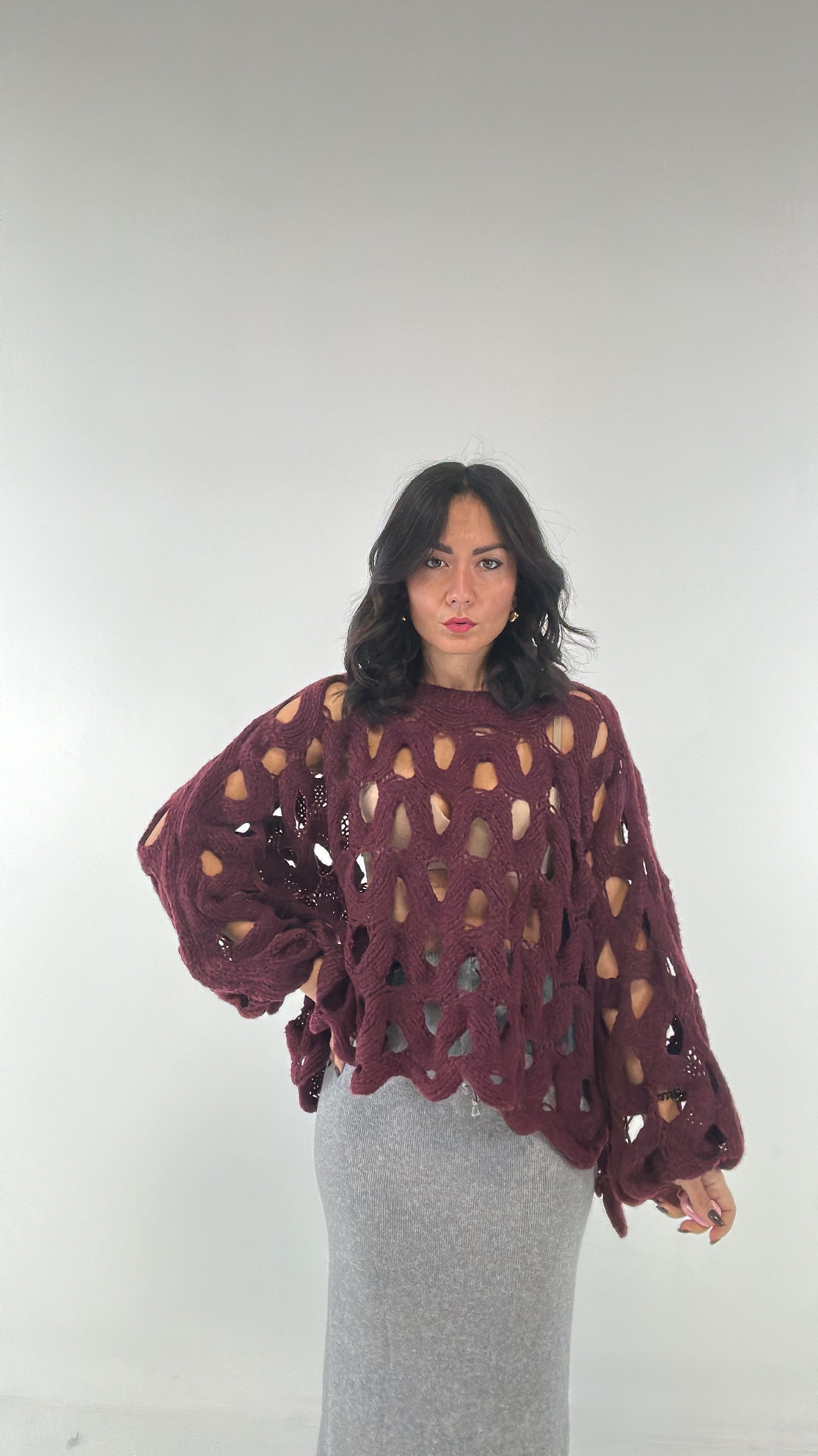 Pull MEGA TRAFORO - BORDEAUX