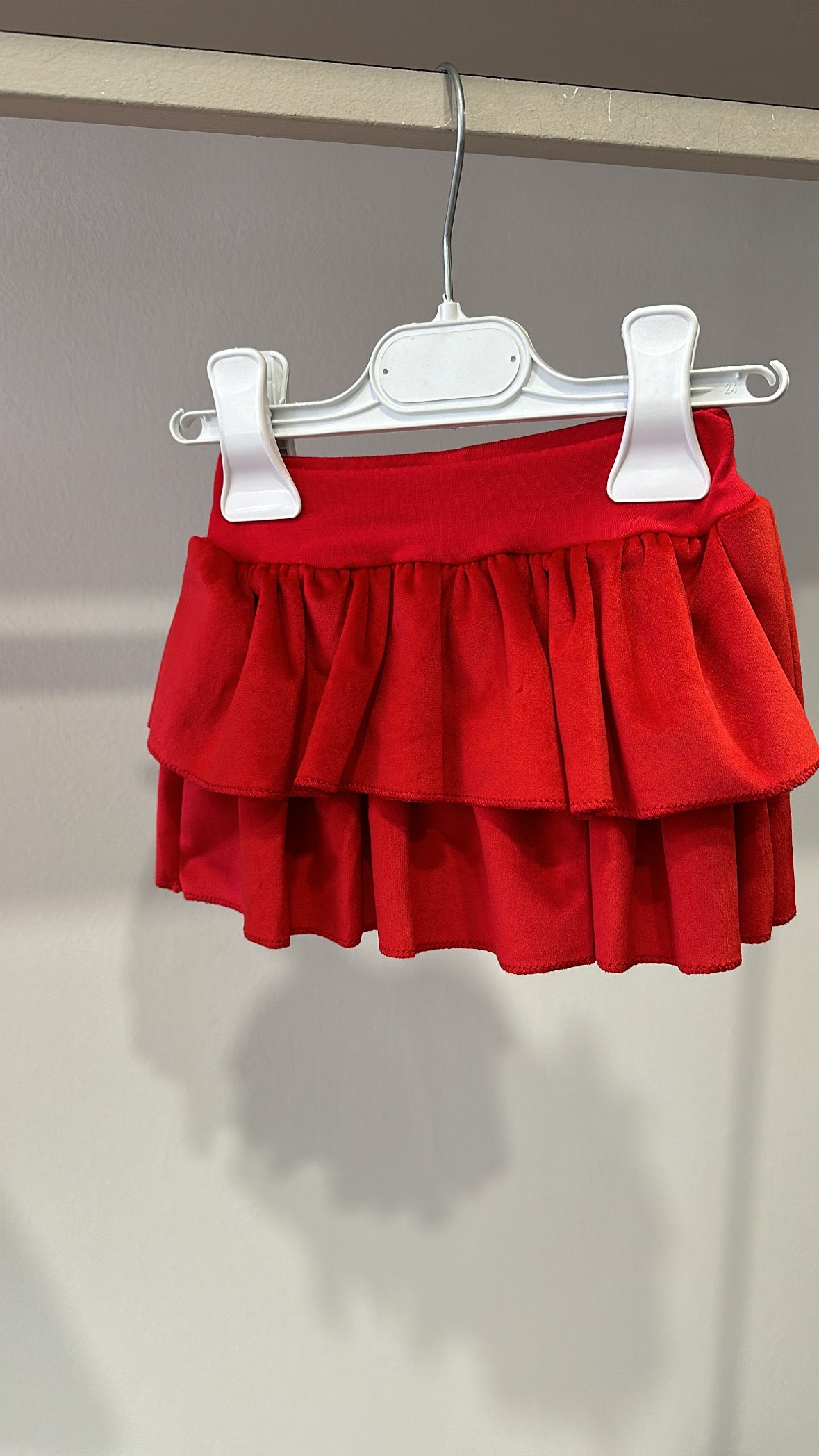 Gonna in VELLUTO 12-36M - ROSSO