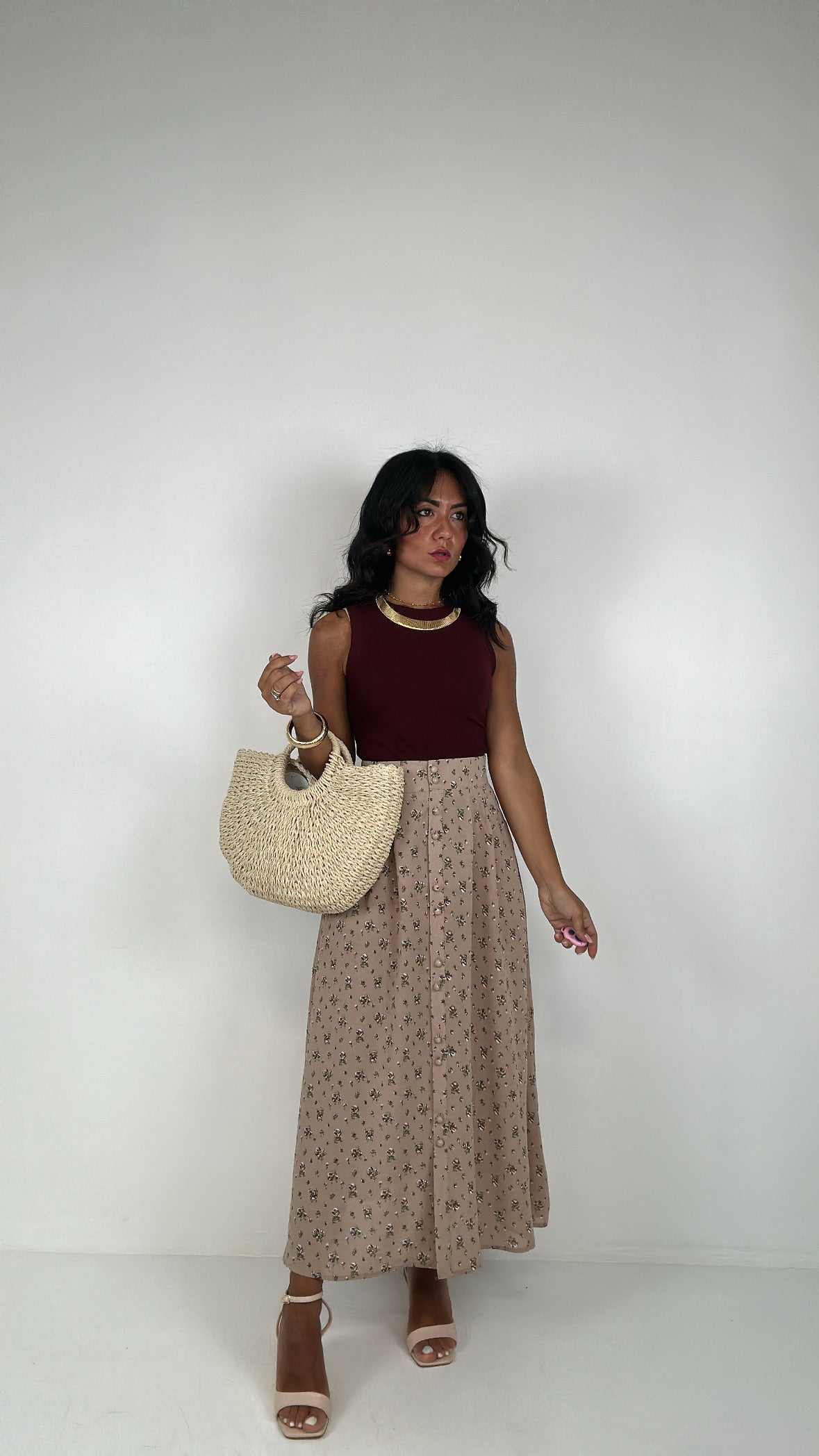 Gonna BOTTONCINI FANTASY - KHAKI